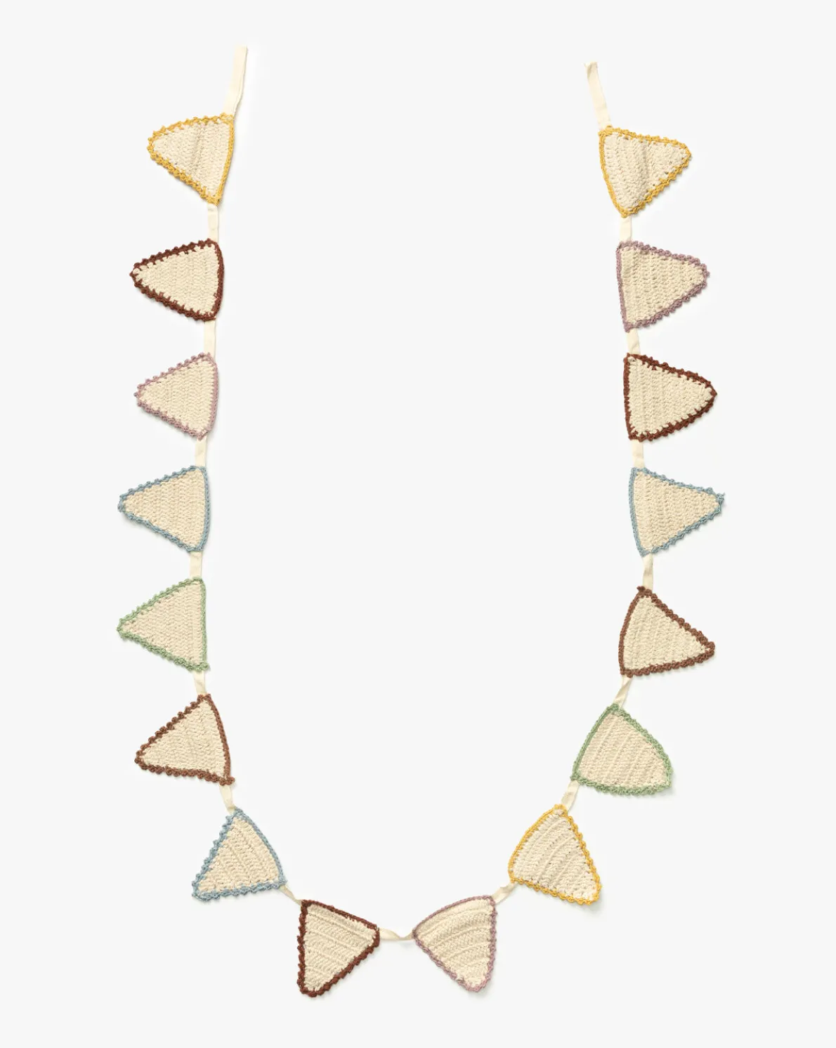 6' Cotton Crocheted Pennant Garland