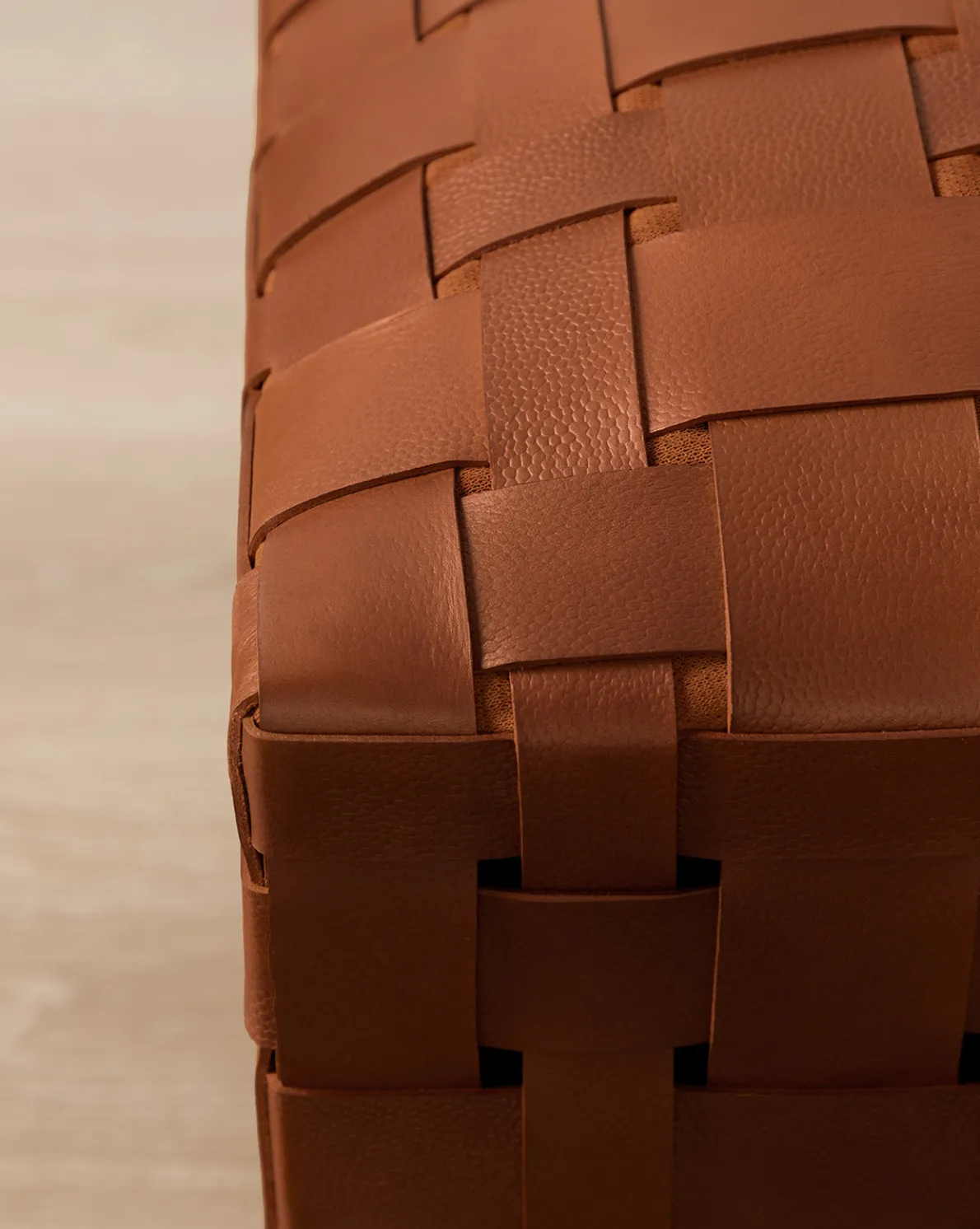 Ackley Leather Ottoman