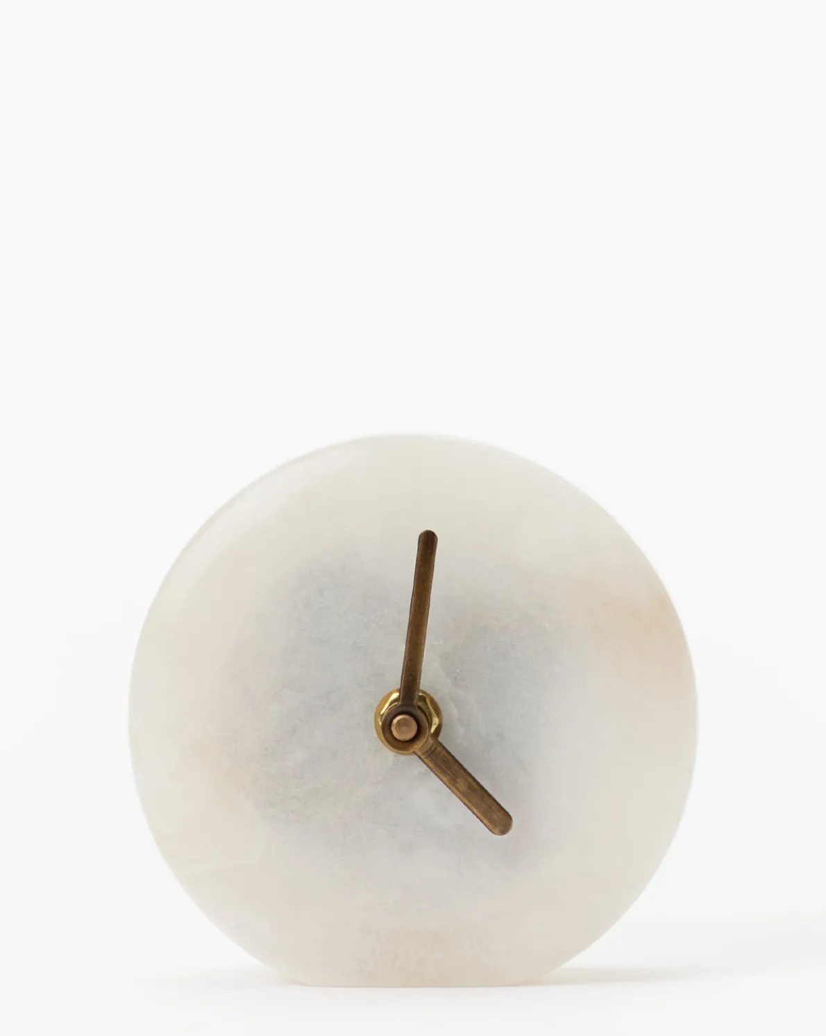 Alabaster Table Clock
