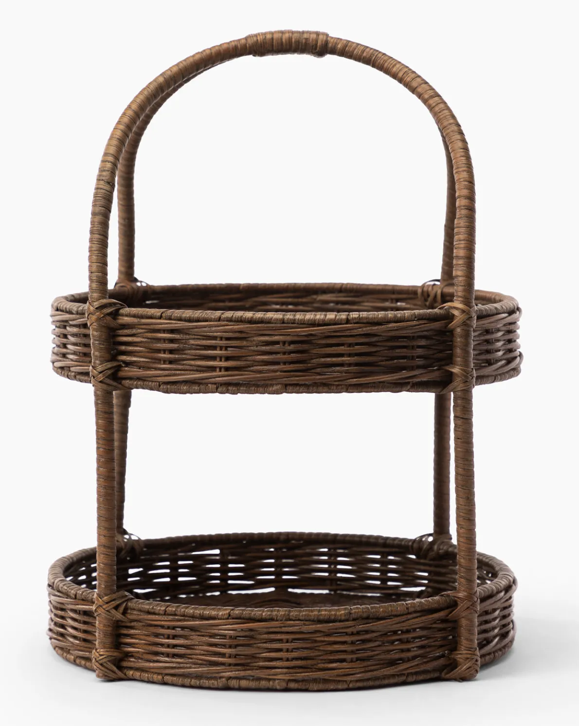 Aneesa Two-Tiered Wicker Tray