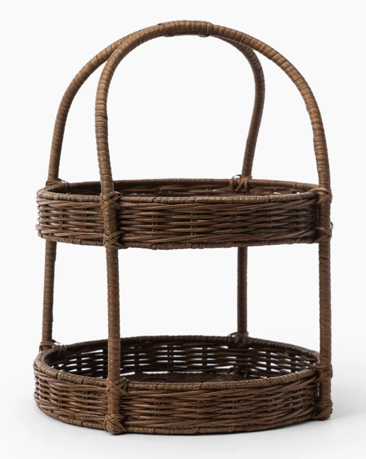 Aneesa Two-Tiered Wicker Tray