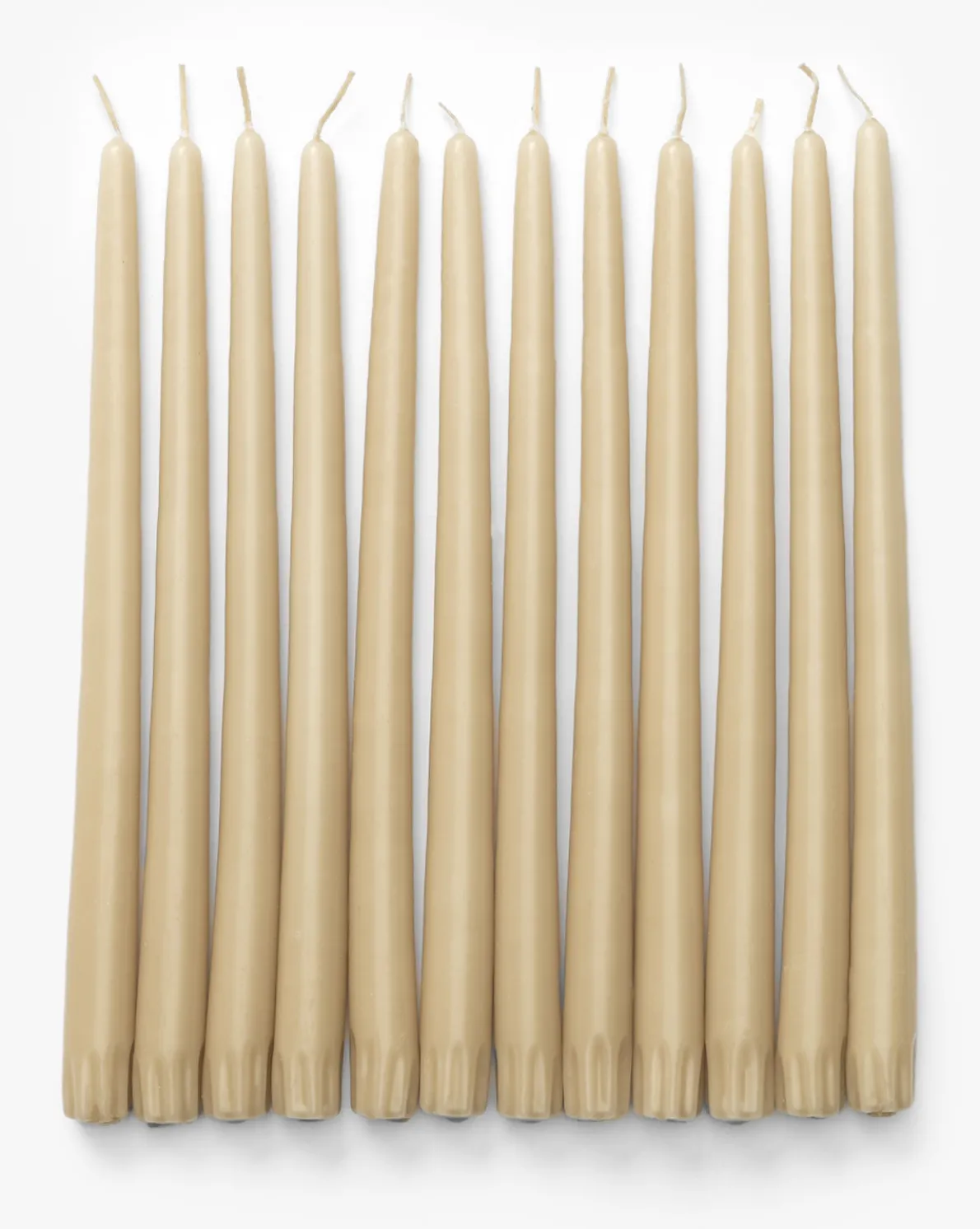 Antique Beige Taper Candles (Set of 12)