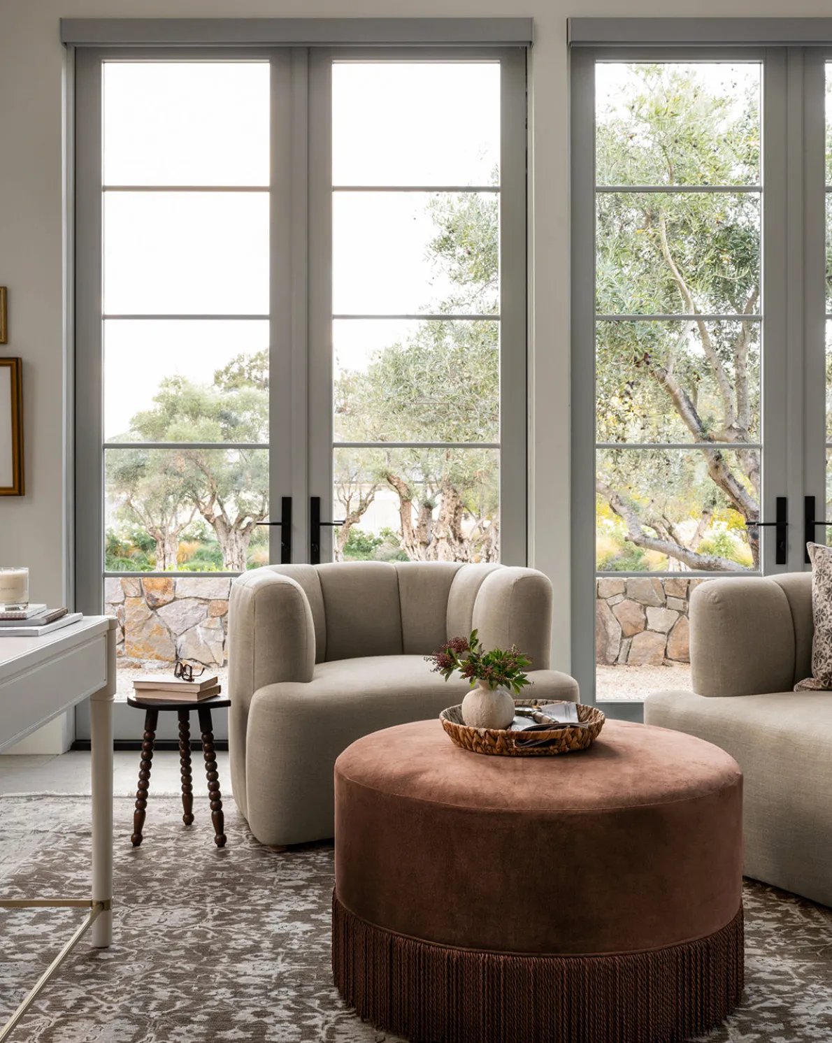 Astrid Fringe Ottoman