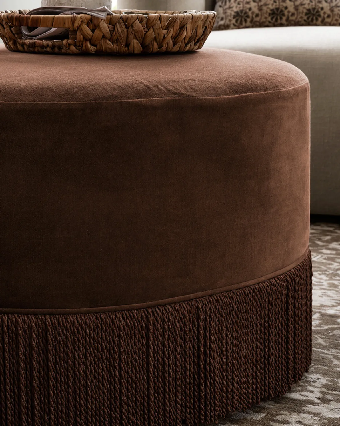 Astrid Fringe Ottoman