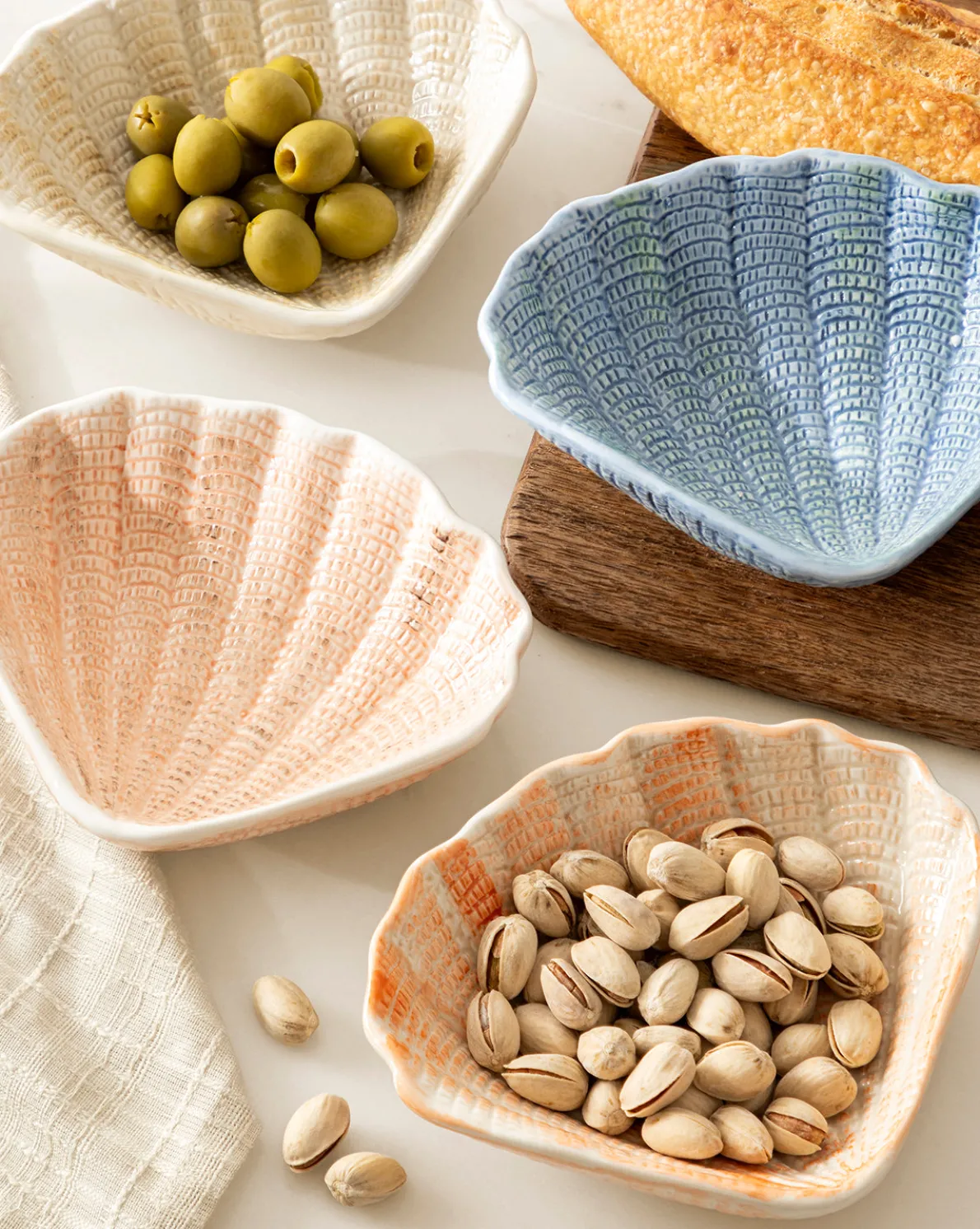 Aurelie Shell Shaped Bowls (Set of 4)