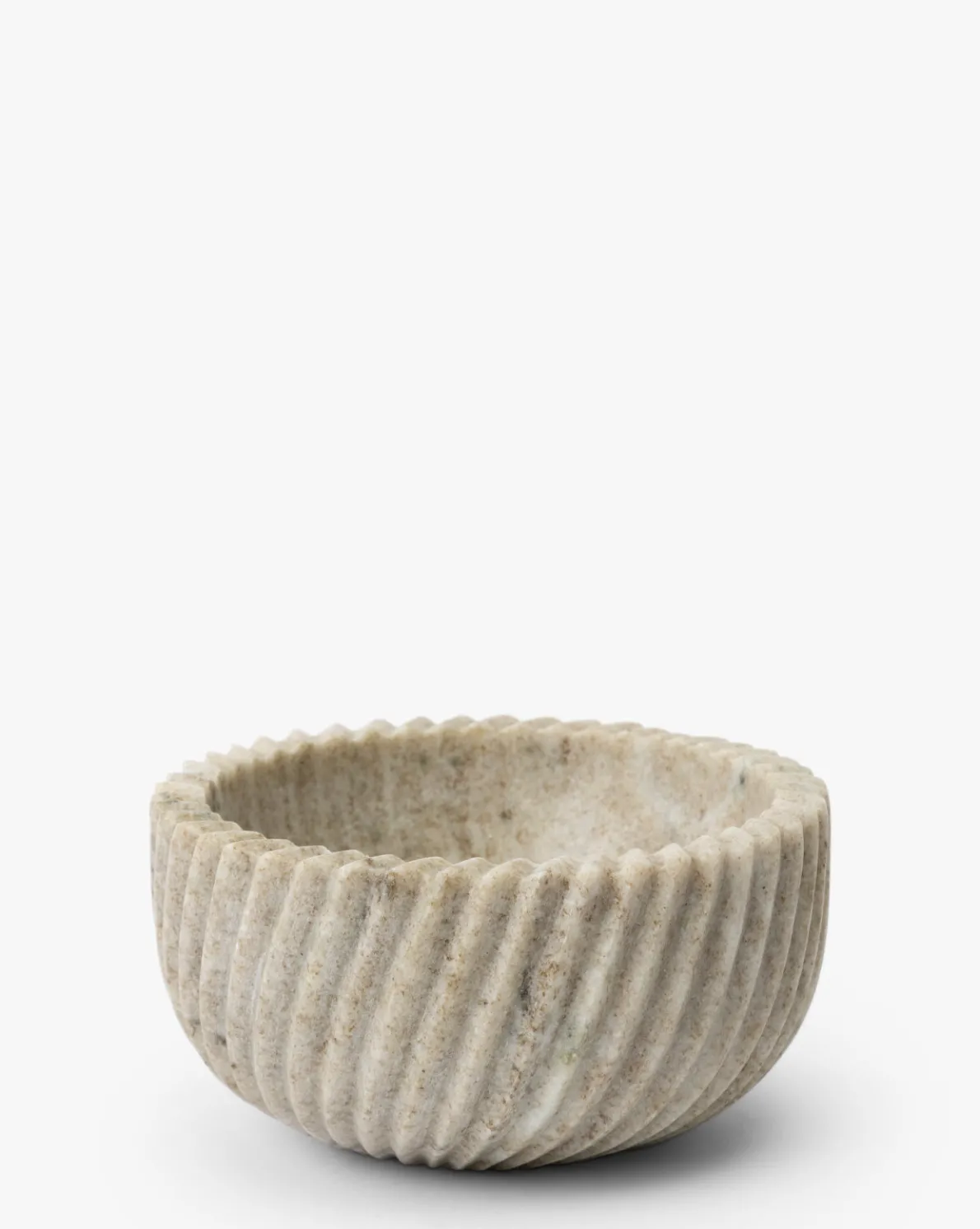 Beige Spiral Marble Bowl