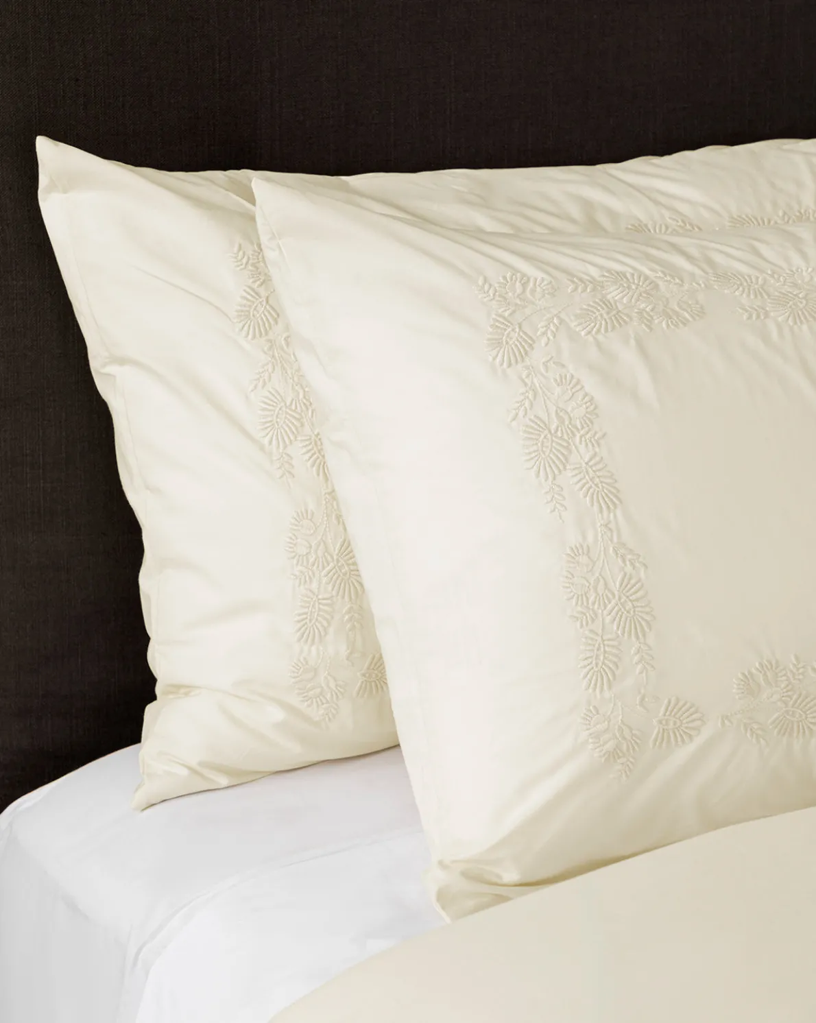 Bianca Percale Embroidered Shams (Set of 2)