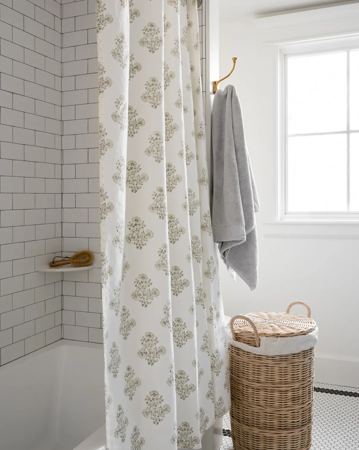 Block Print Shower Curtain