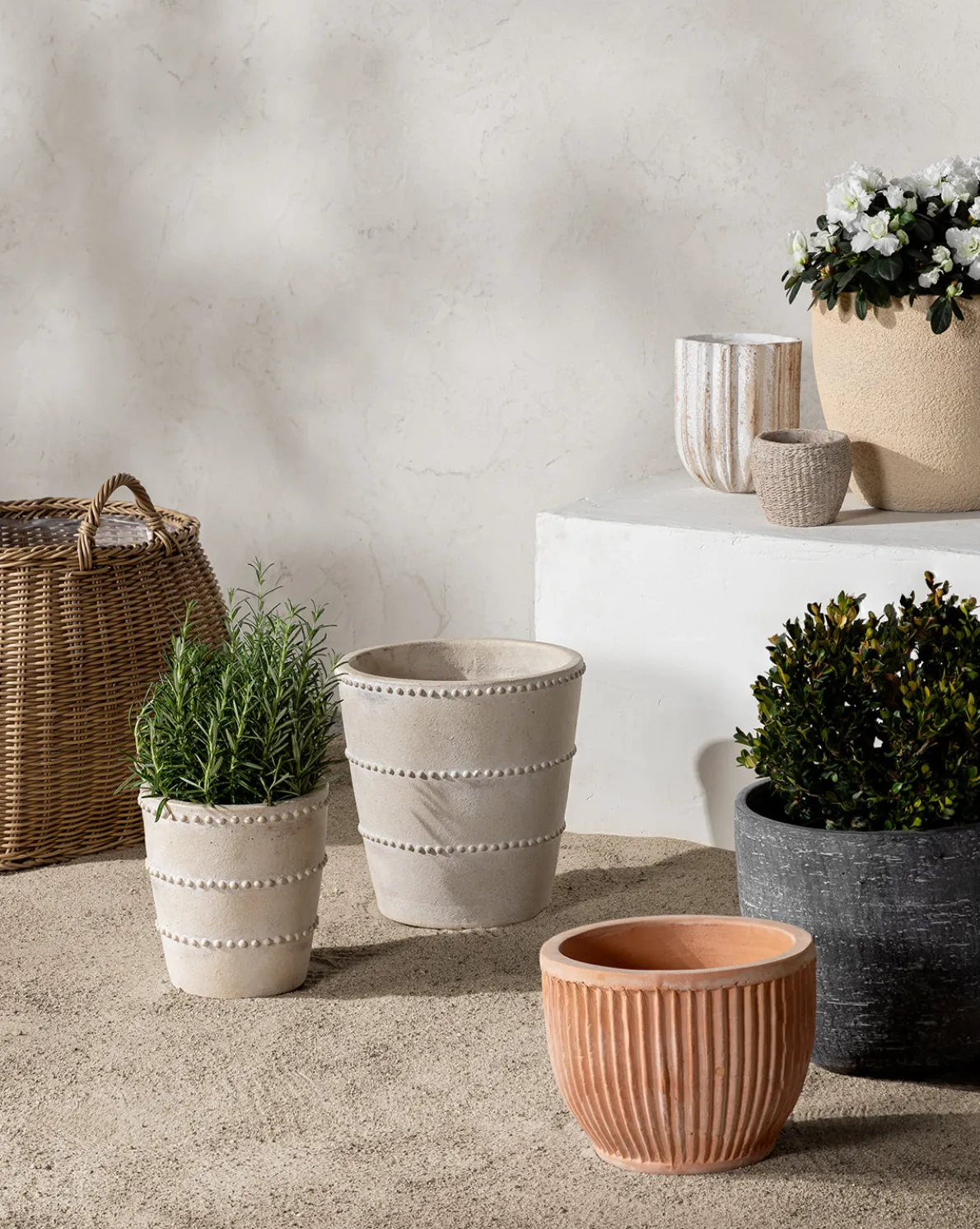 Bodie Tan Fiberstone Planter