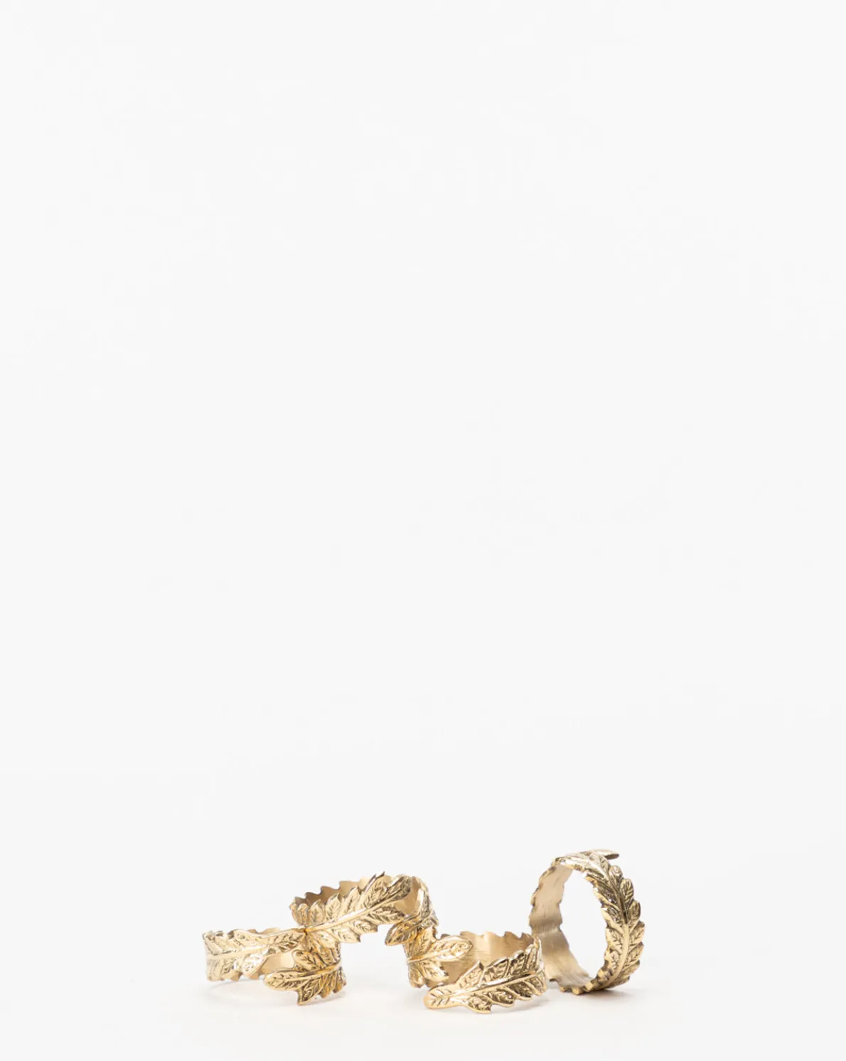 Botanical Brass Napkin Ring (Set of 4)
