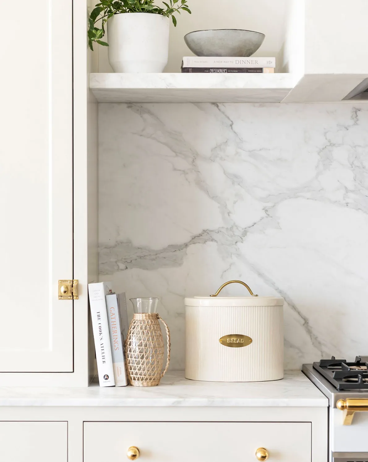 Brass Detailed Metal Bread Box