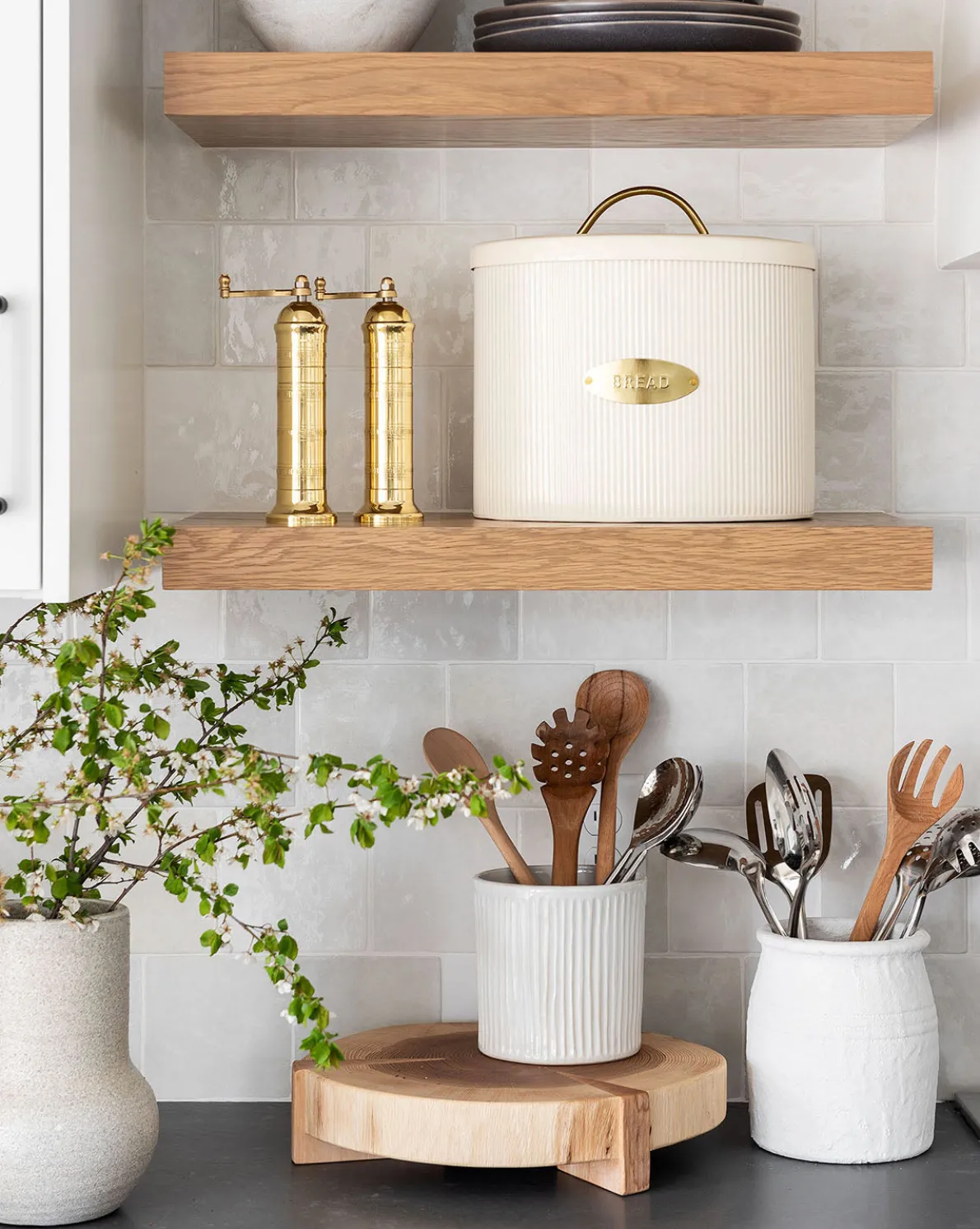 Brass Detailed Metal Bread Box