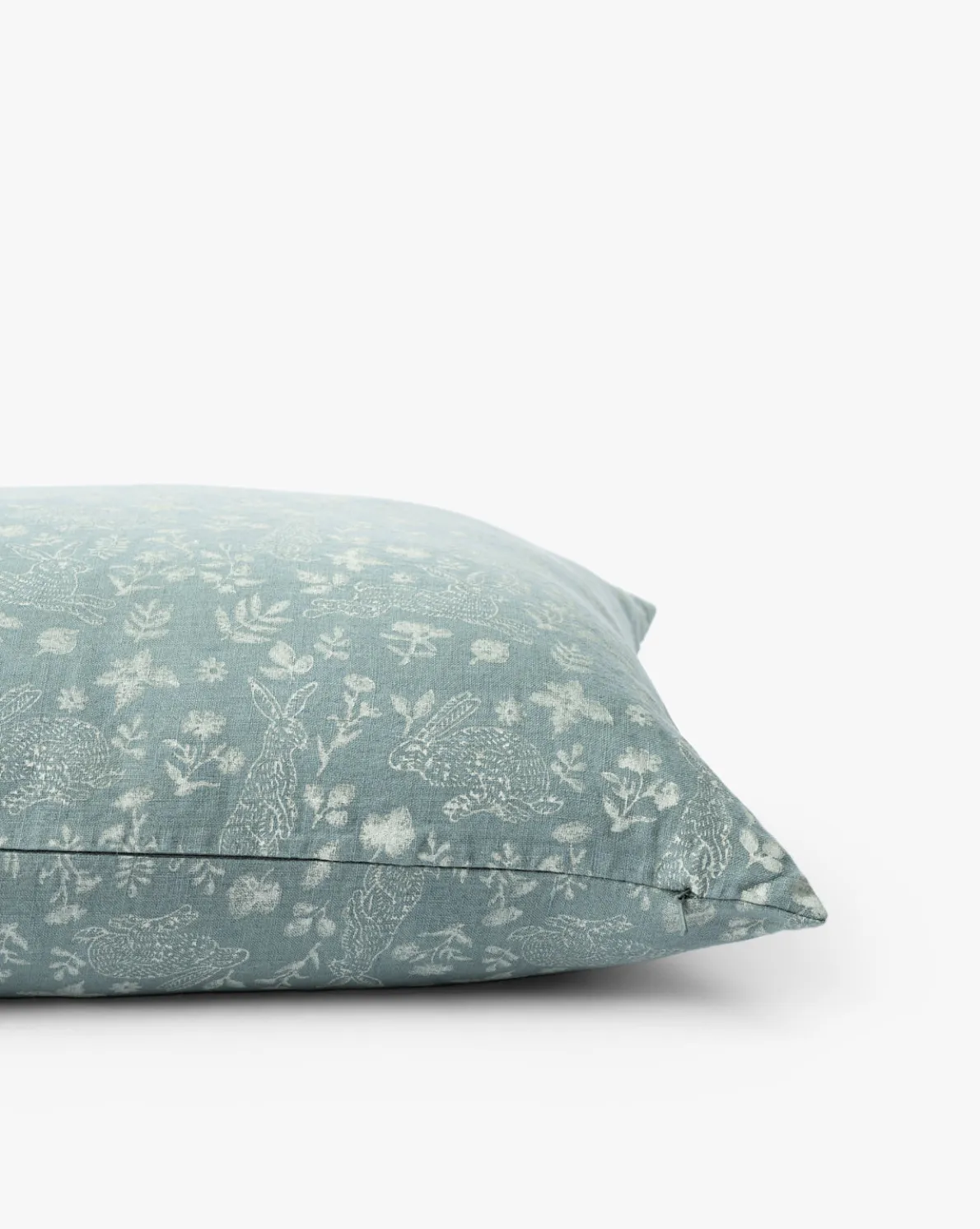 Bunny Blockprint Pillow Cover