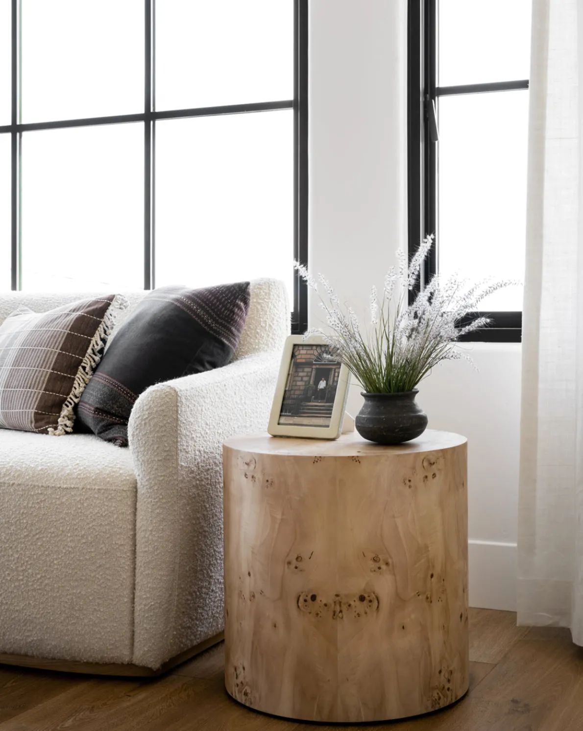 Burl Wood Side Table