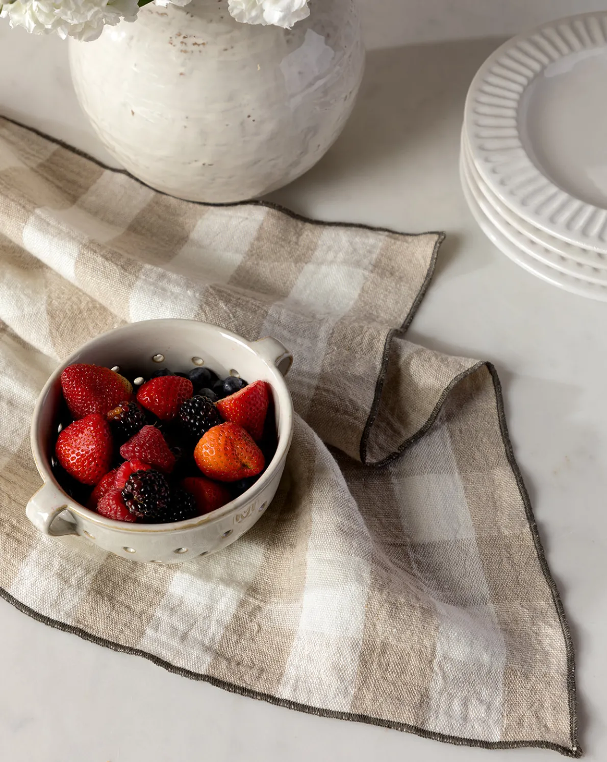 Charlie Check Tea Towel