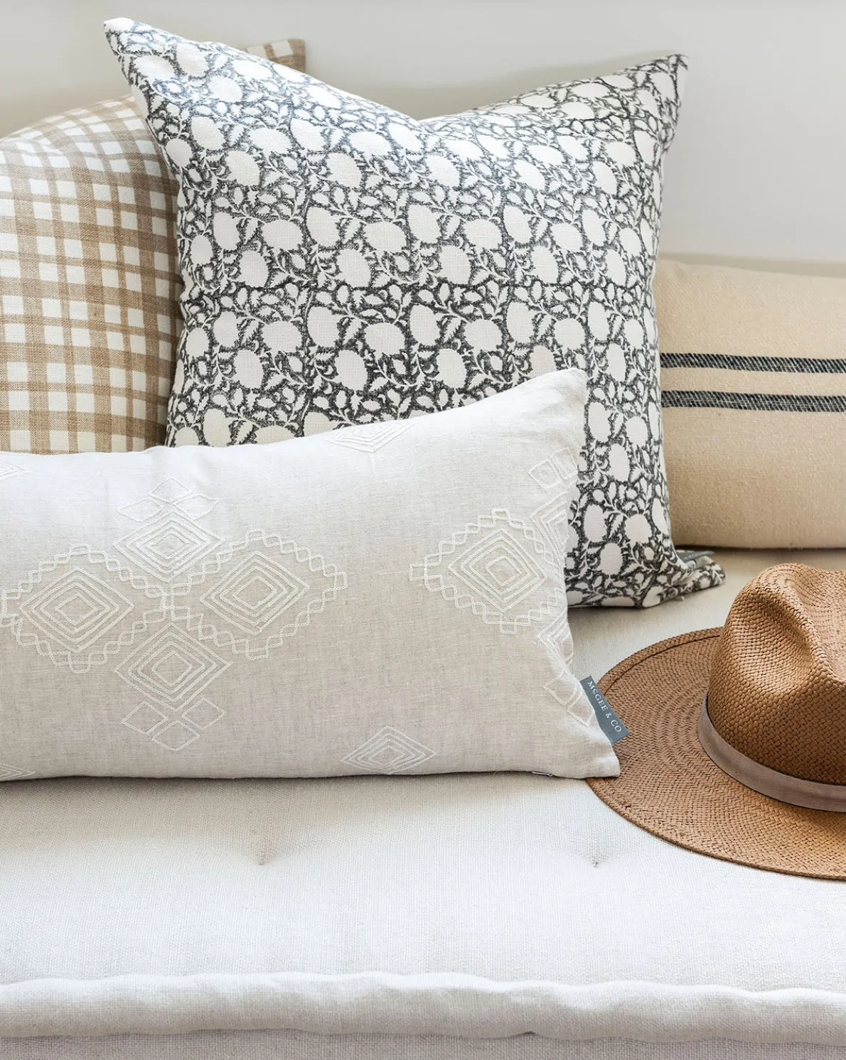 Clara Block Print Pillow Cover