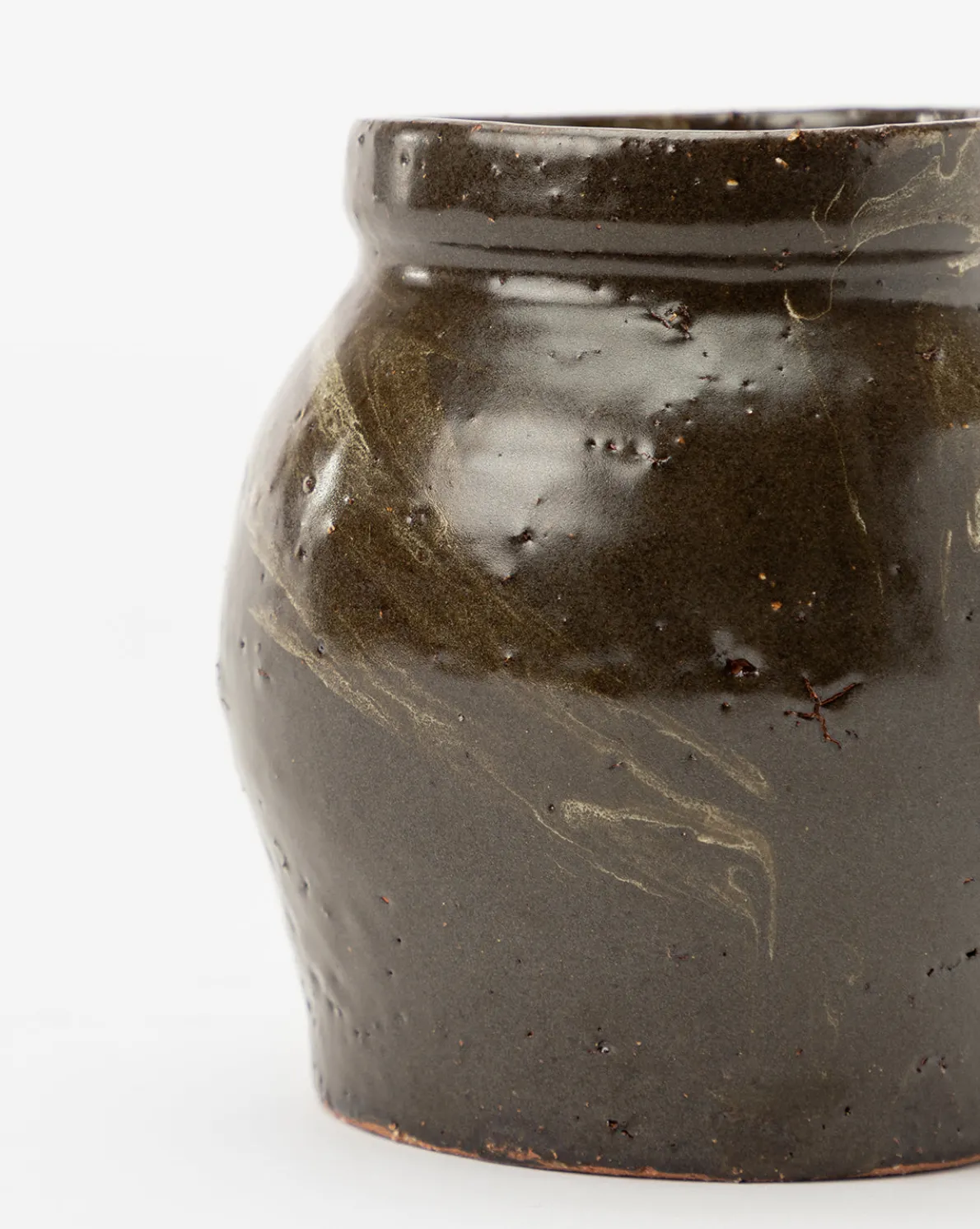 Dark Glazed Ceramic Vase