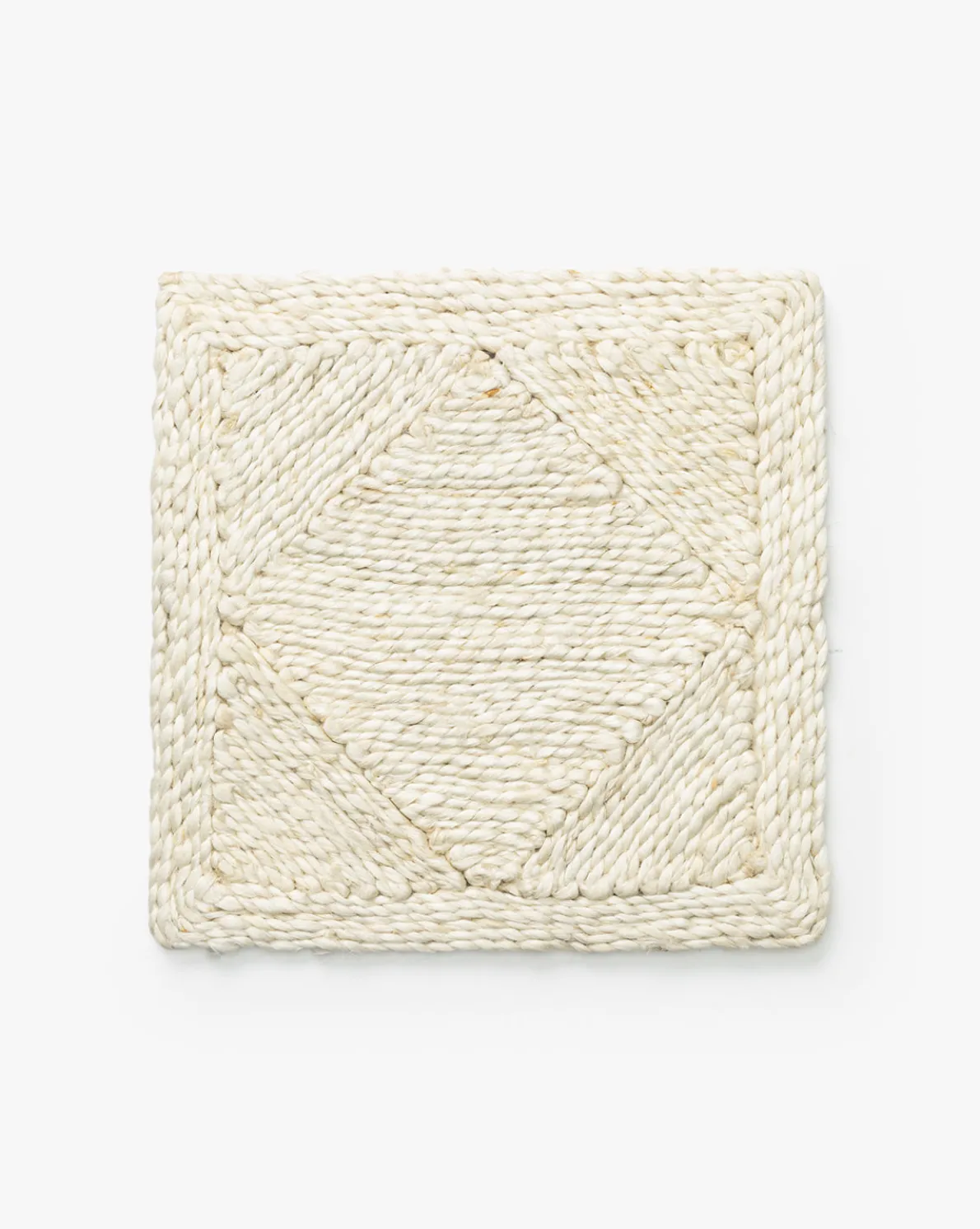 Diamond Braided Bleached Jute Rug Swatch