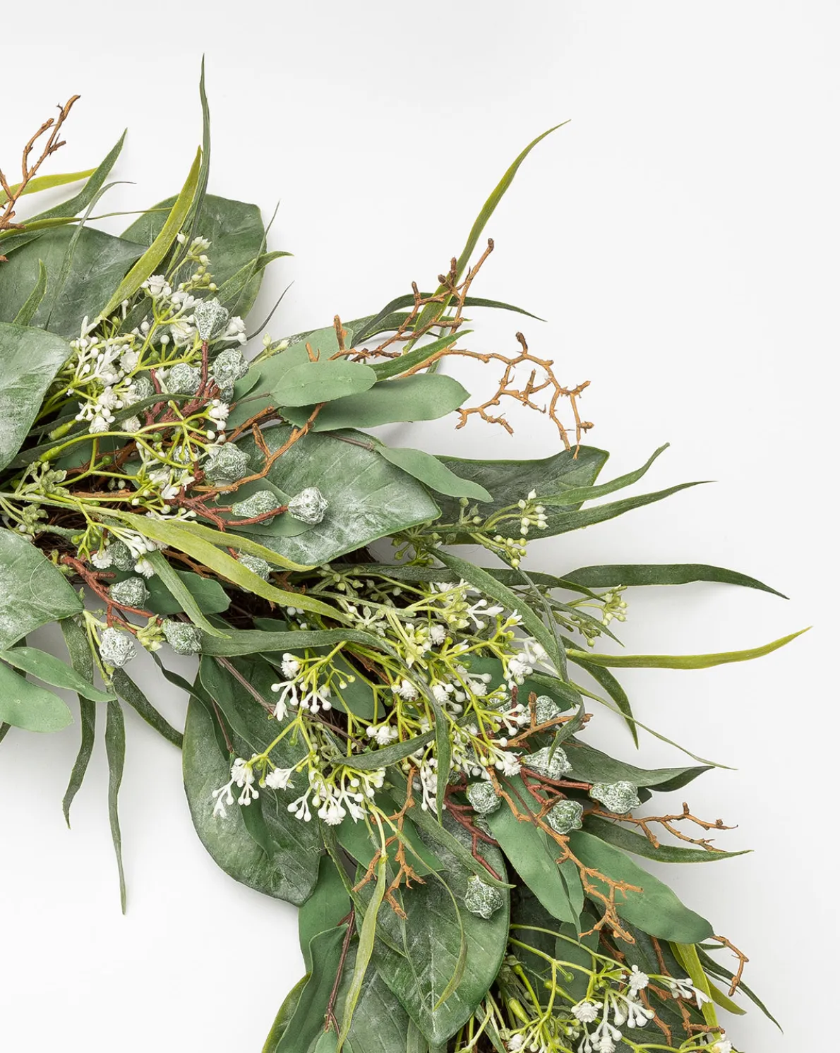 Faux Wild Grass & Eucalyptus Wreath