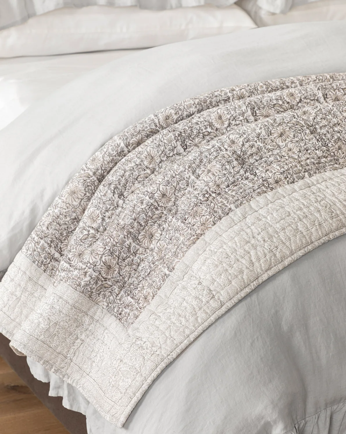 Floral Block Print Quilt