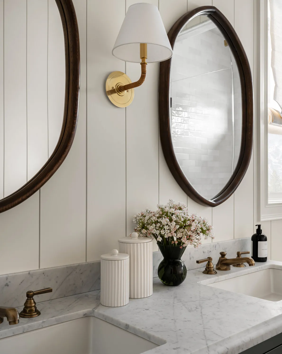 Fluted Lidded Bathroom Canister