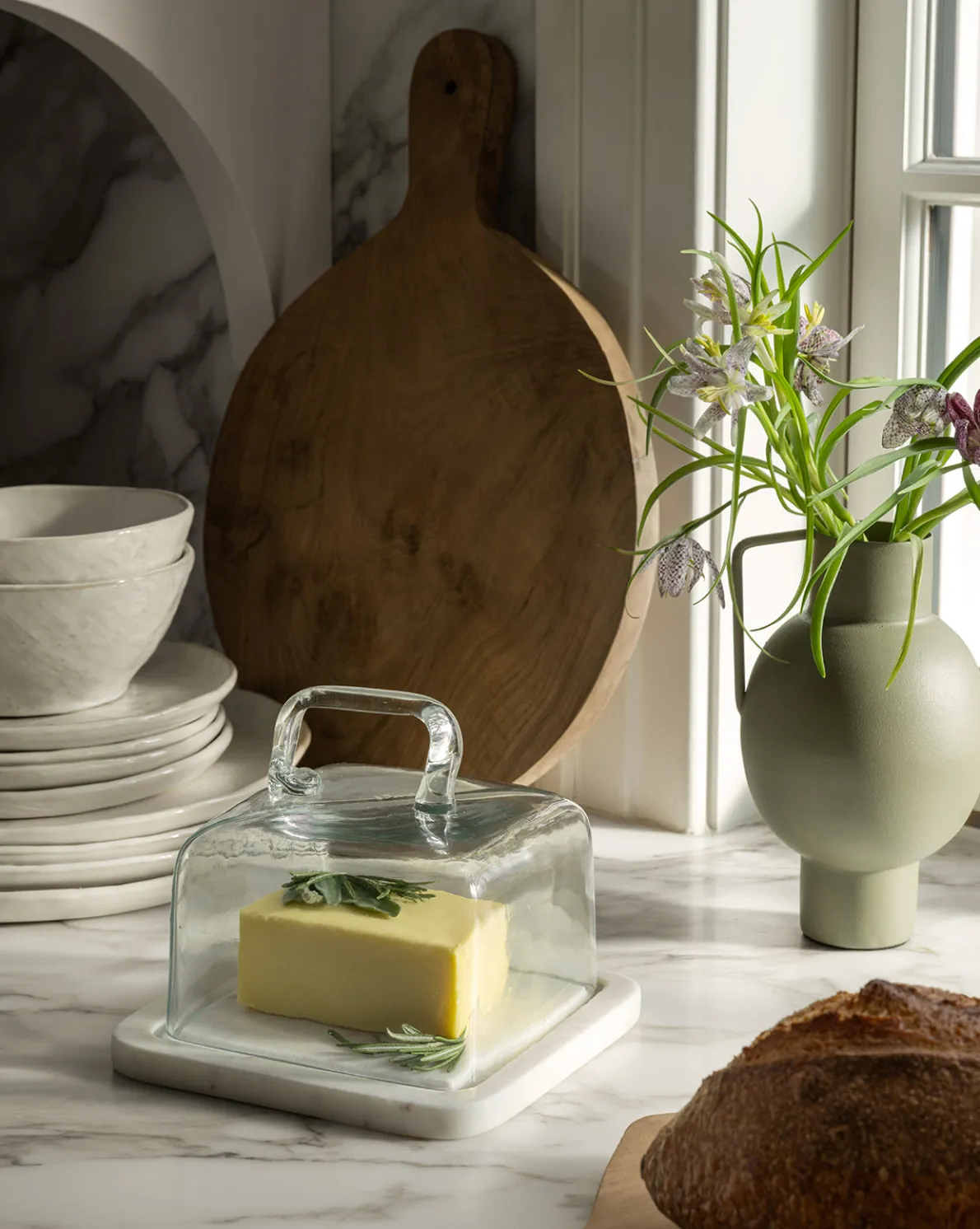 Glass & Marble Cloche