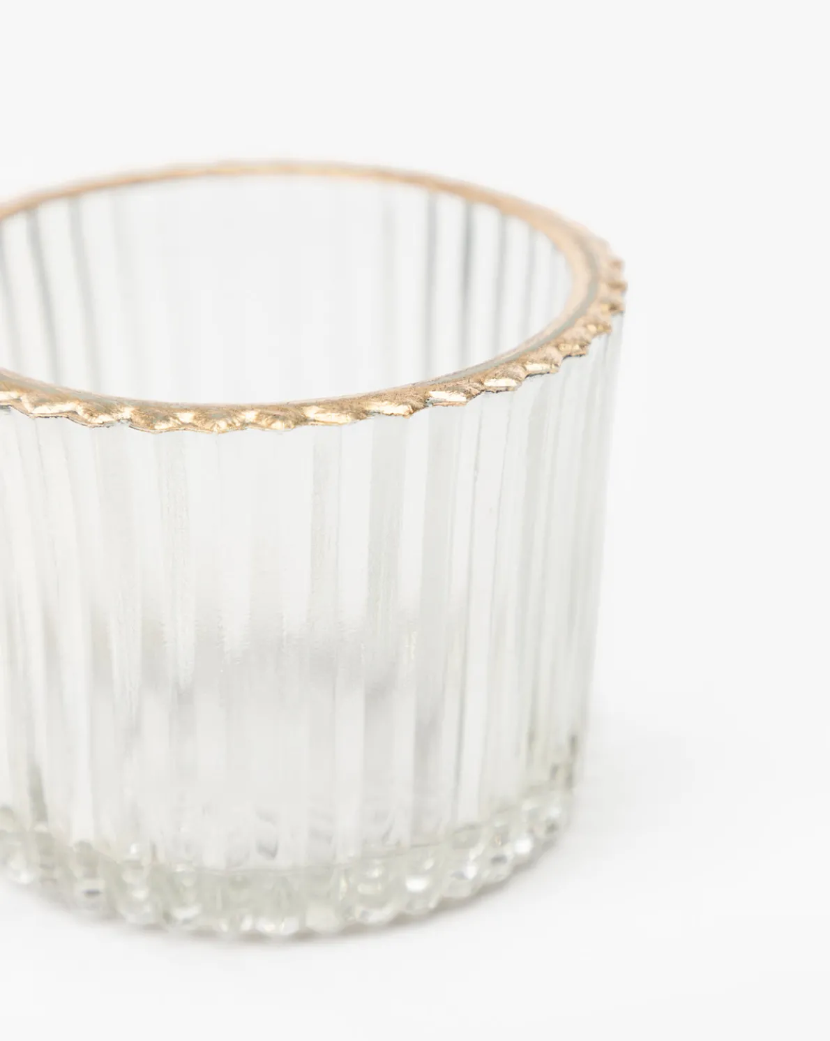 Gold Rimmed Glass Votive