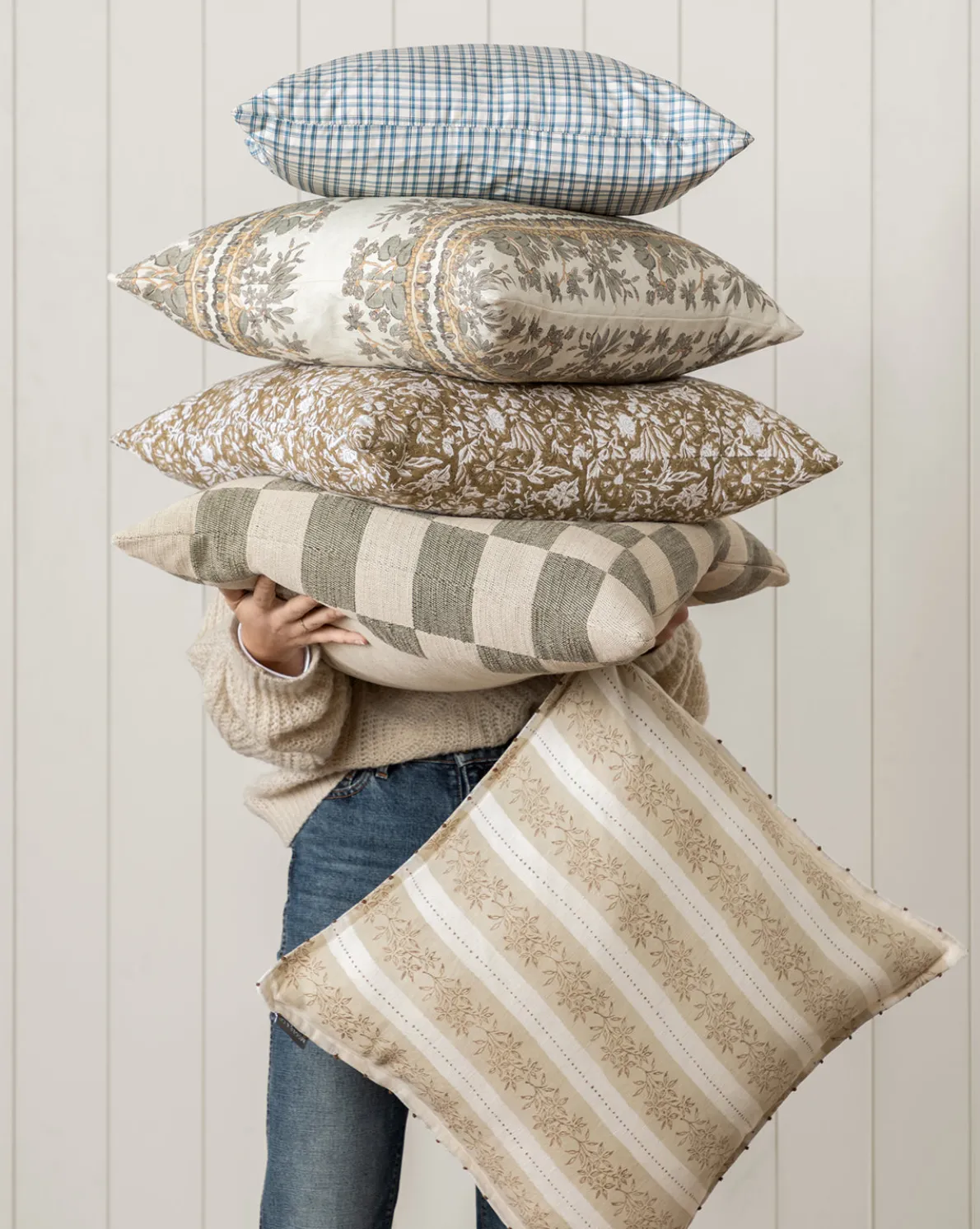 Jentry Block Print Pillow Cover