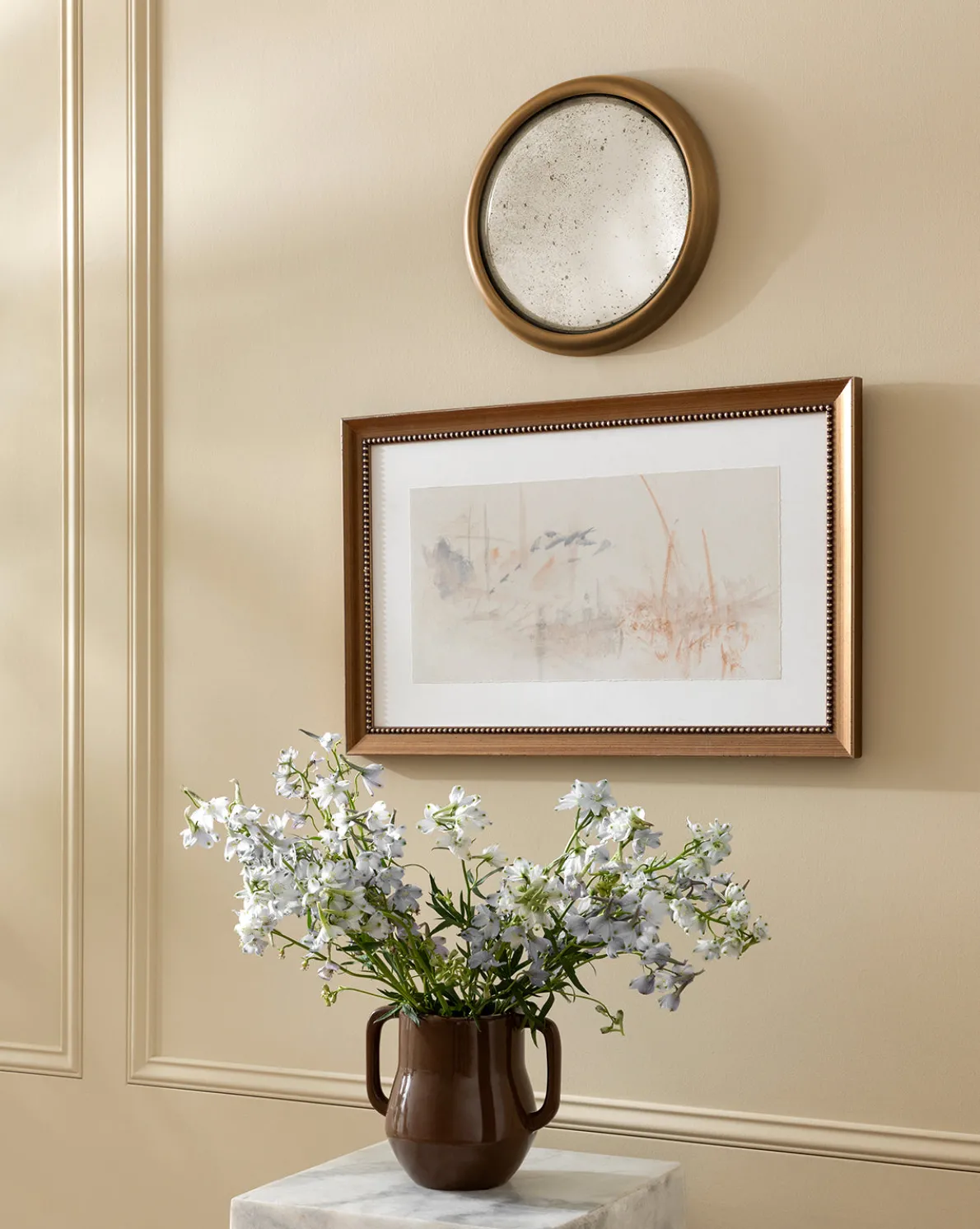 Juliette Convex Antiqued Mirror