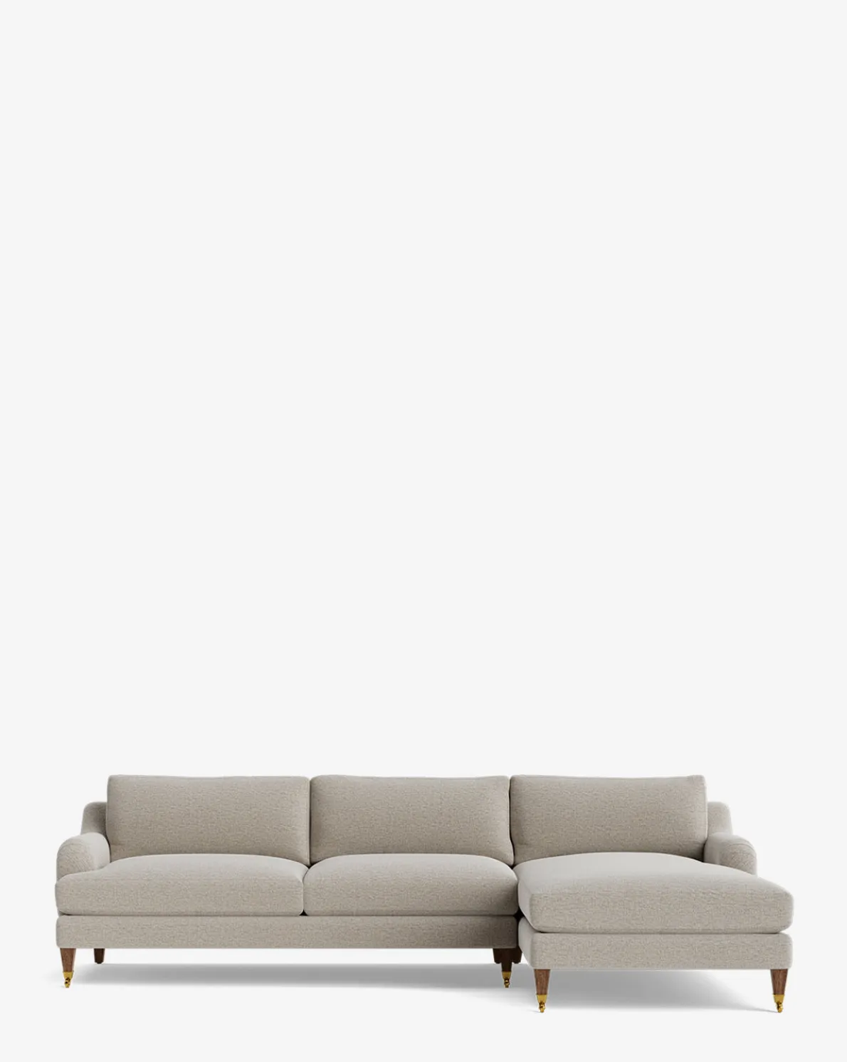 Lucille English Roll Arm Right Chaise Sectional 107