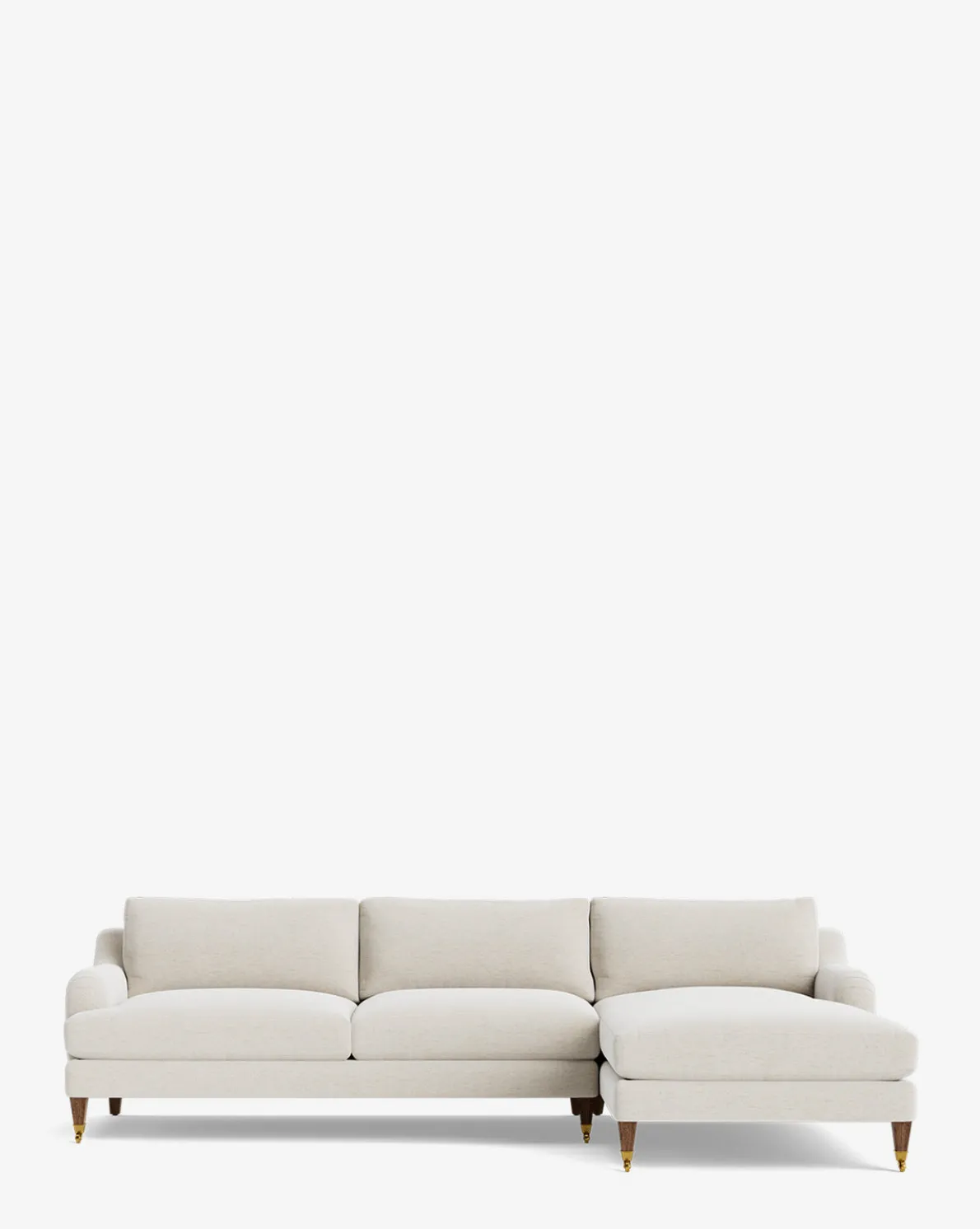 Lucille English Roll Arm Right Chaise Sectional 107