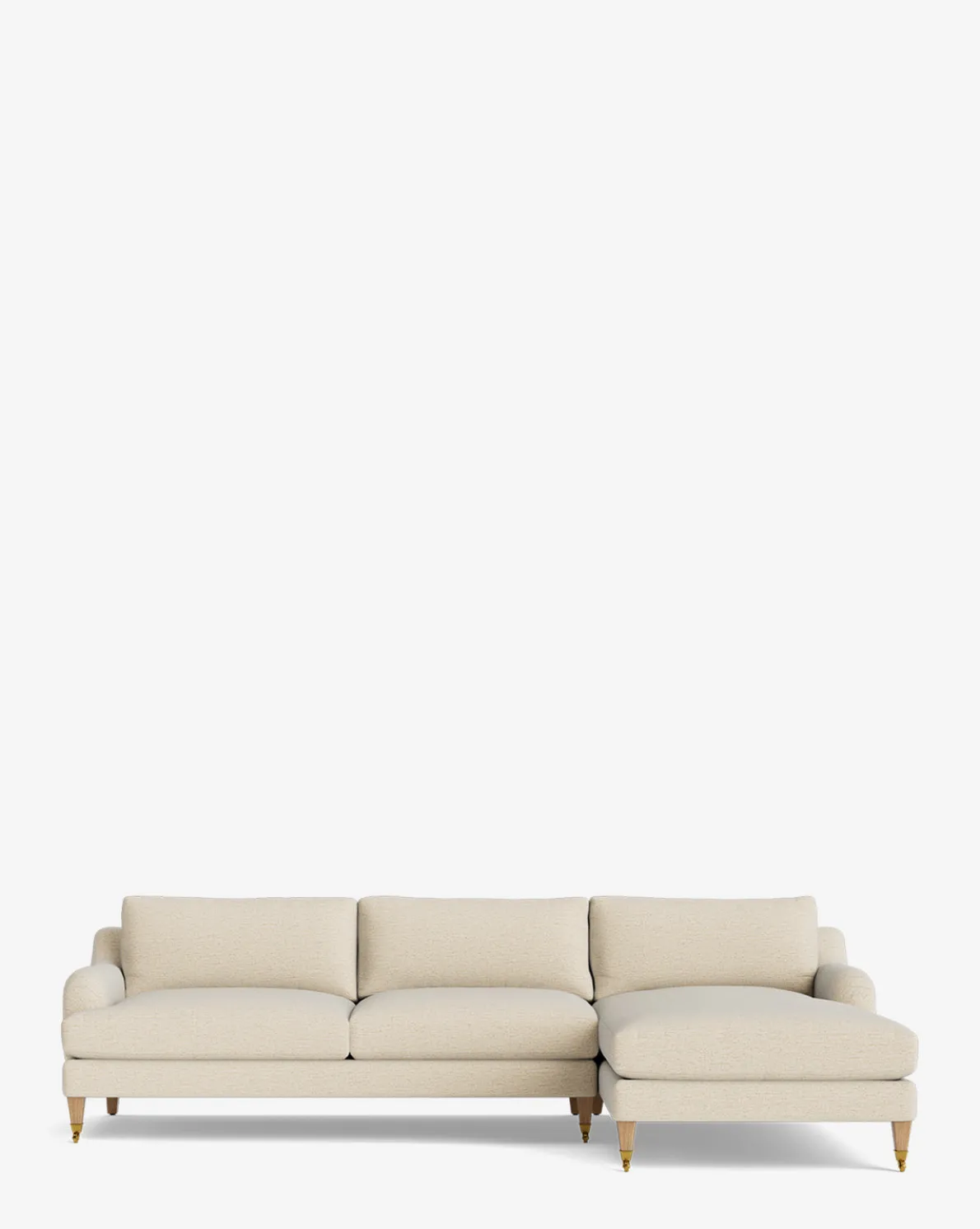 Lucille English Roll Arm Right Chaise Sectional 107