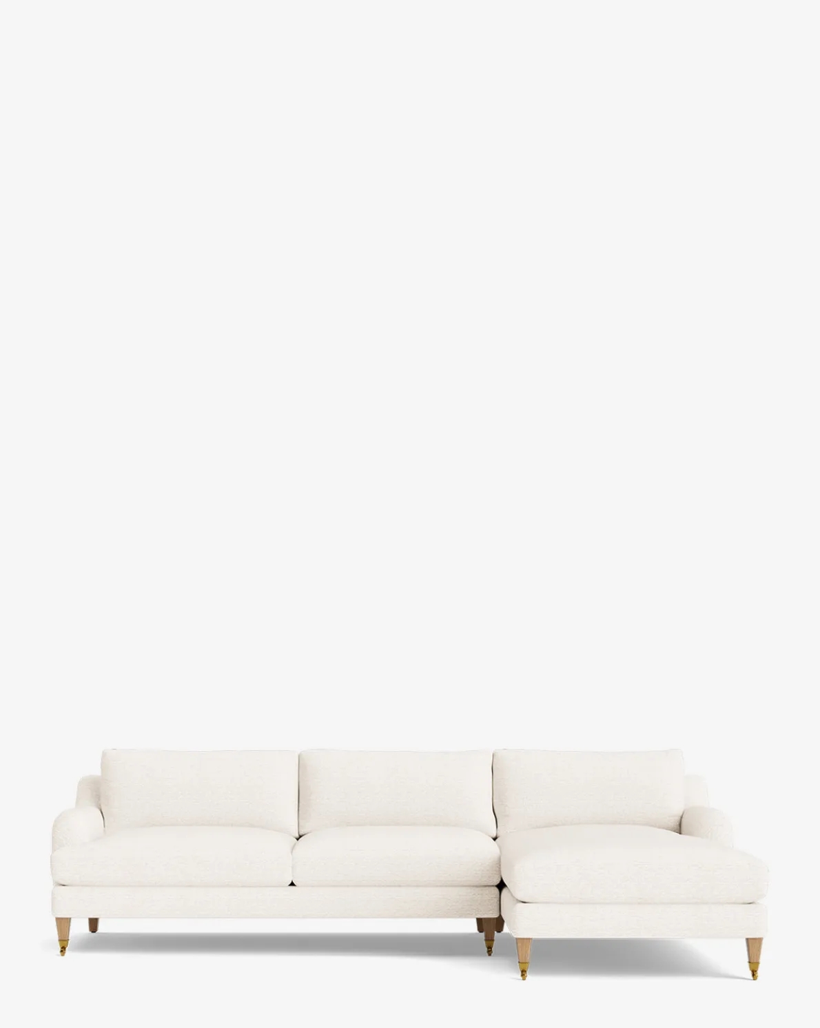 Lucille English Roll Arm Right Chaise Sectional 107