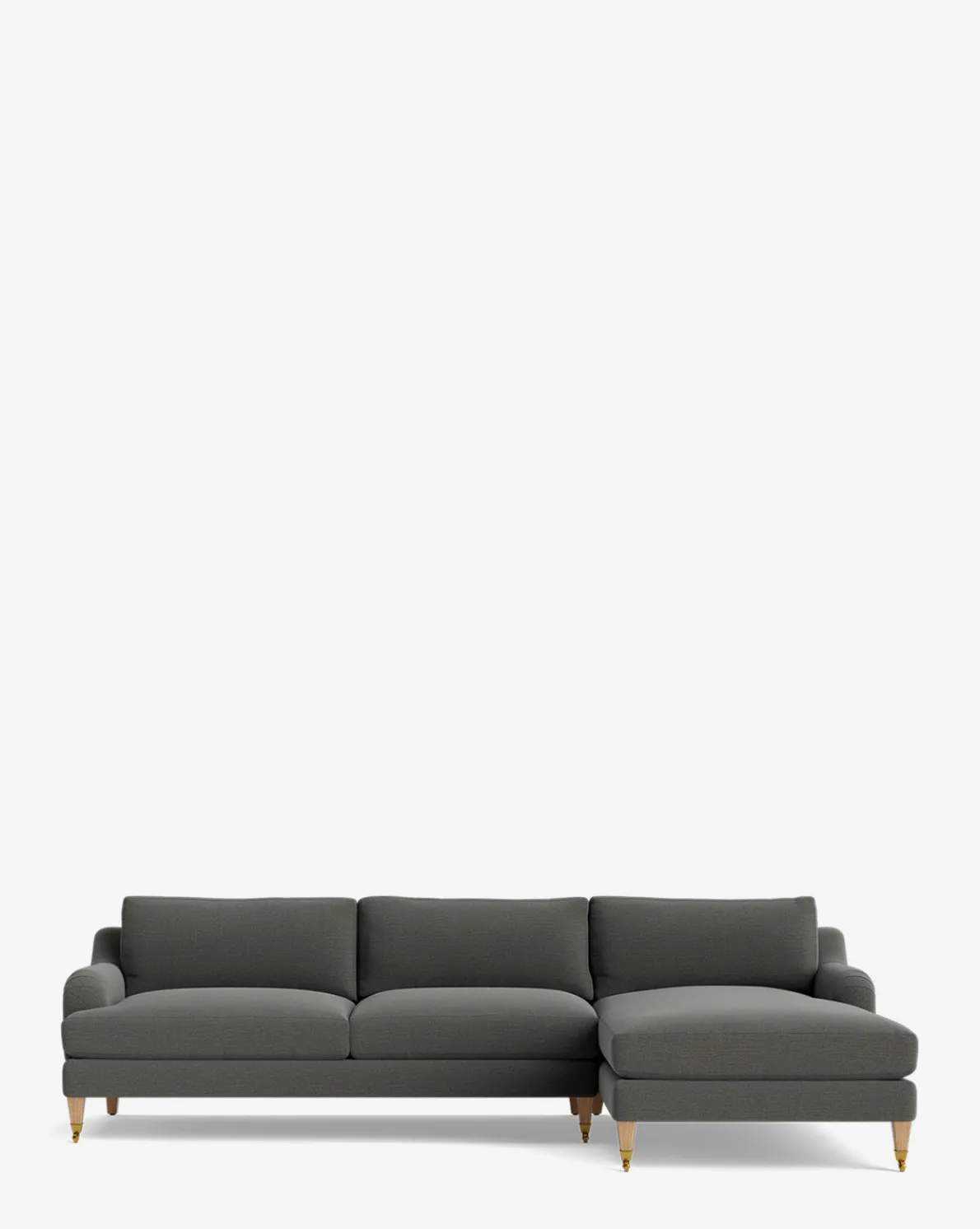 Lucille English Roll Arm Right Chaise Sectional 107