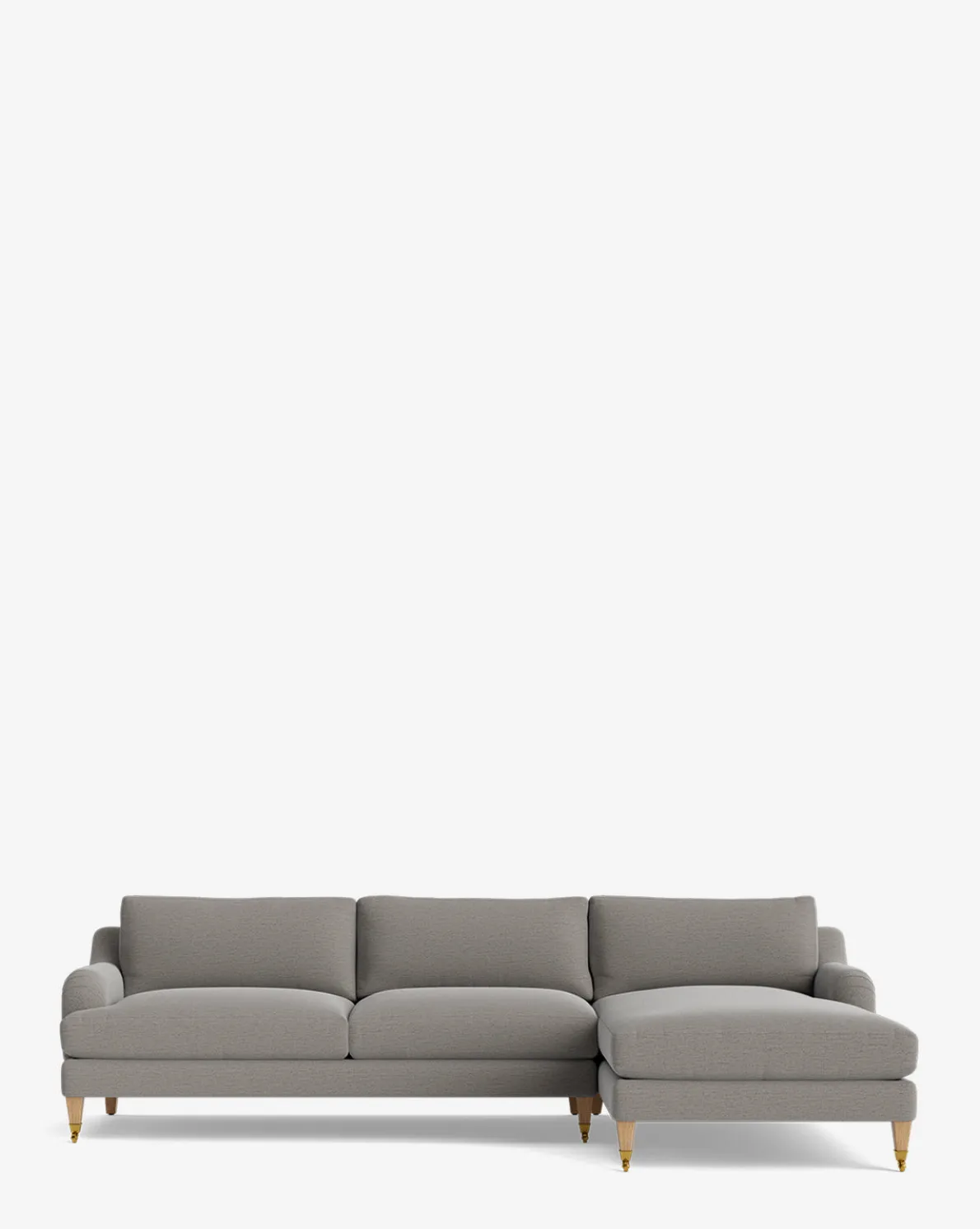 Lucille English Roll Arm Right Chaise Sectional 107