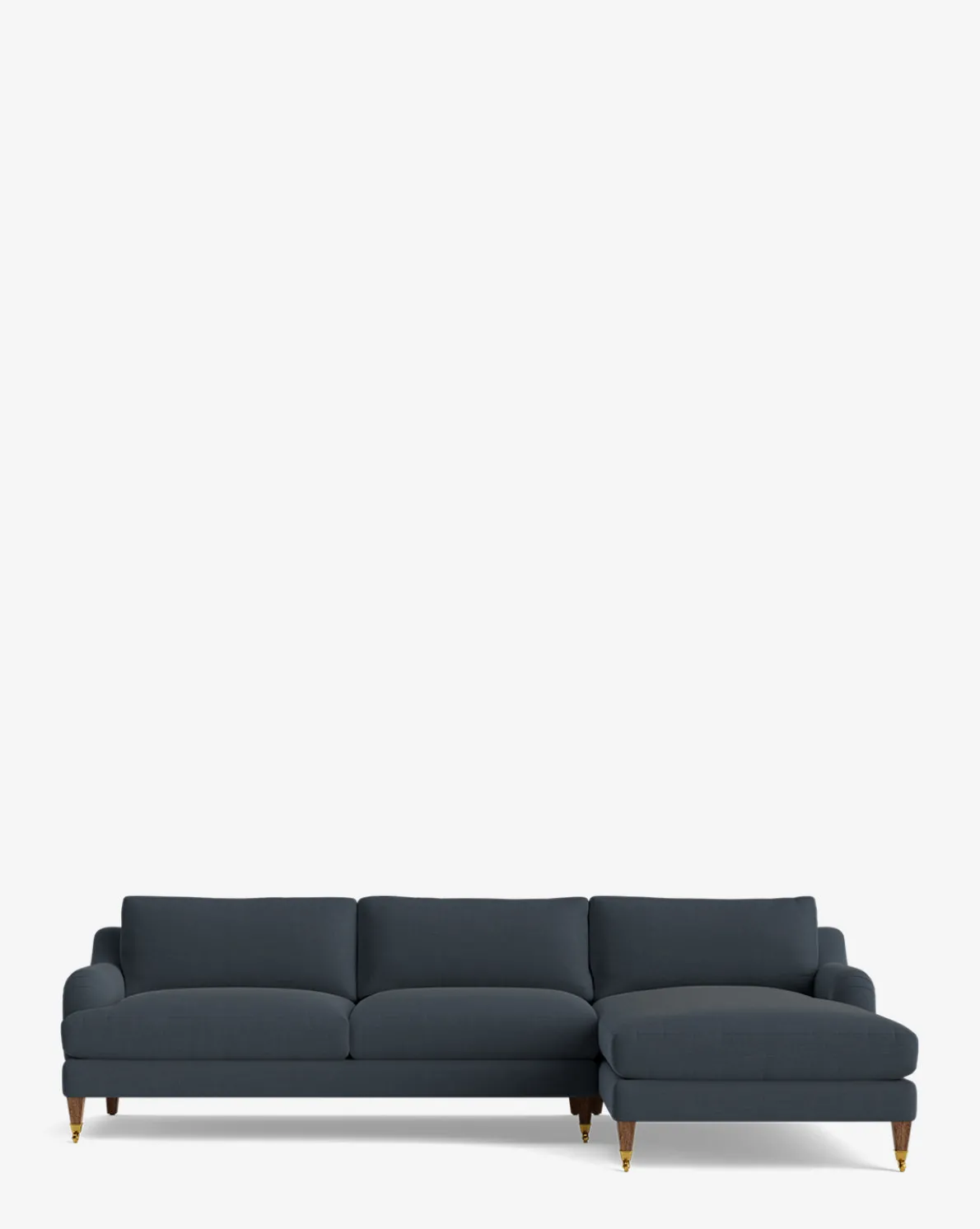 Lucille English Roll Arm Right Chaise Sectional 107