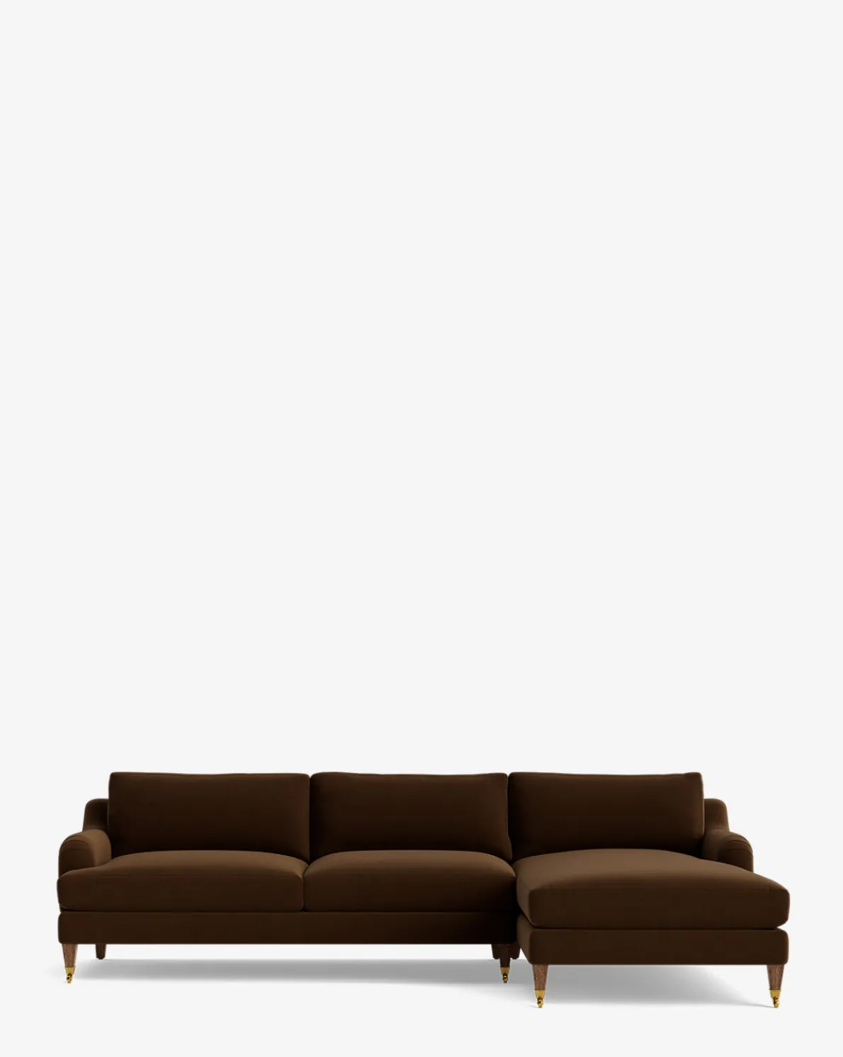 Lucille English Roll Arm Right Chaise Sectional 107