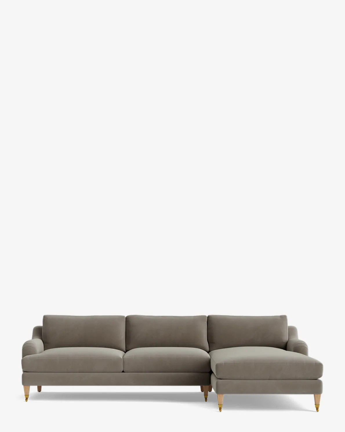 Lucille English Roll Arm Right Chaise Sectional 107