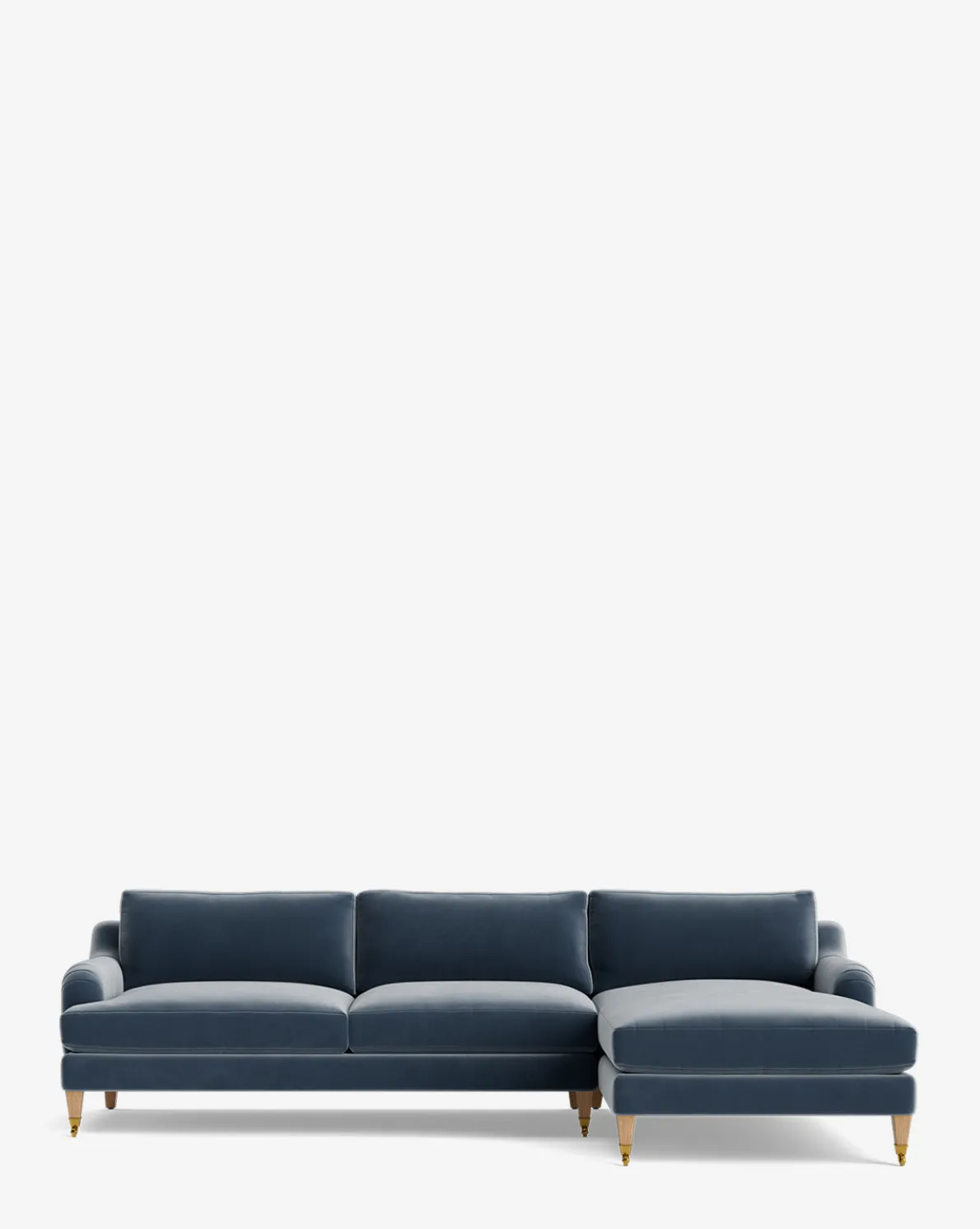 Lucille English Roll Arm Right Chaise Sectional 107