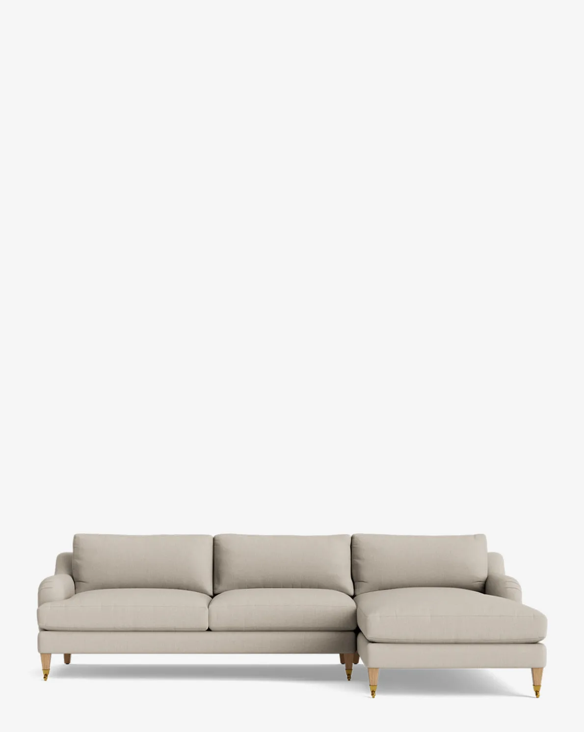 Lucille English Roll Arm Right Chaise Sectional 107