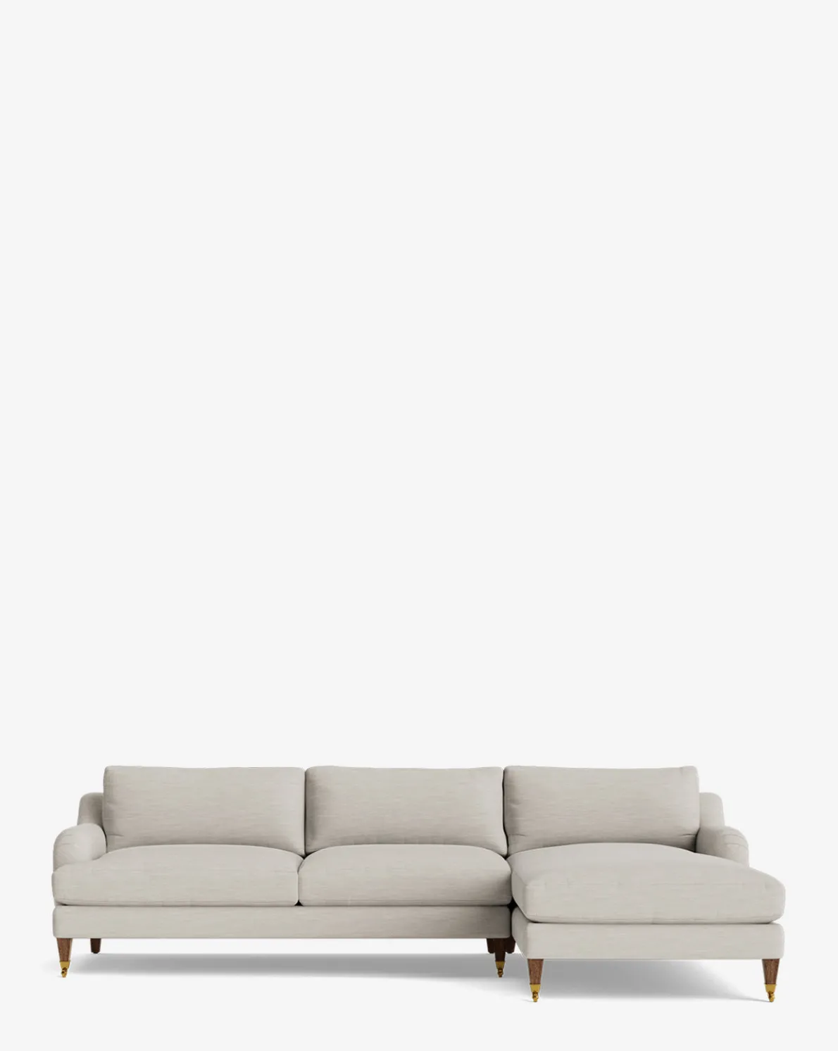 Lucille English Roll Arm Right Chaise Sectional 107