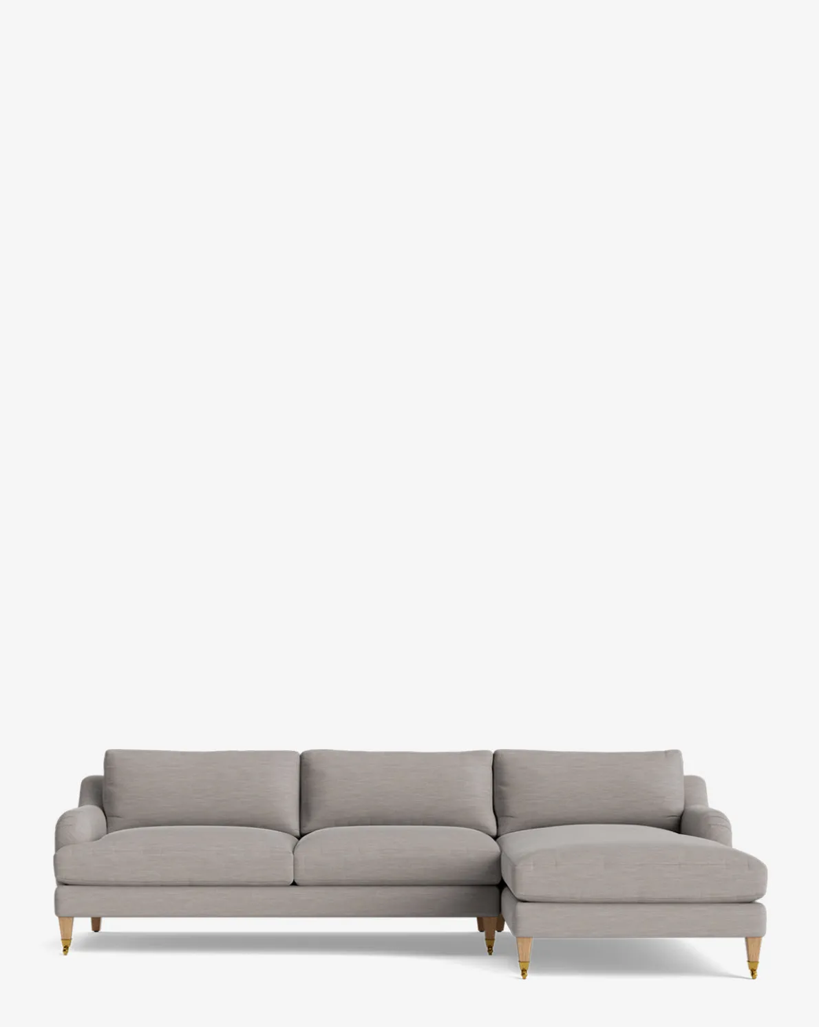 Lucille English Roll Arm Right Chaise Sectional 107