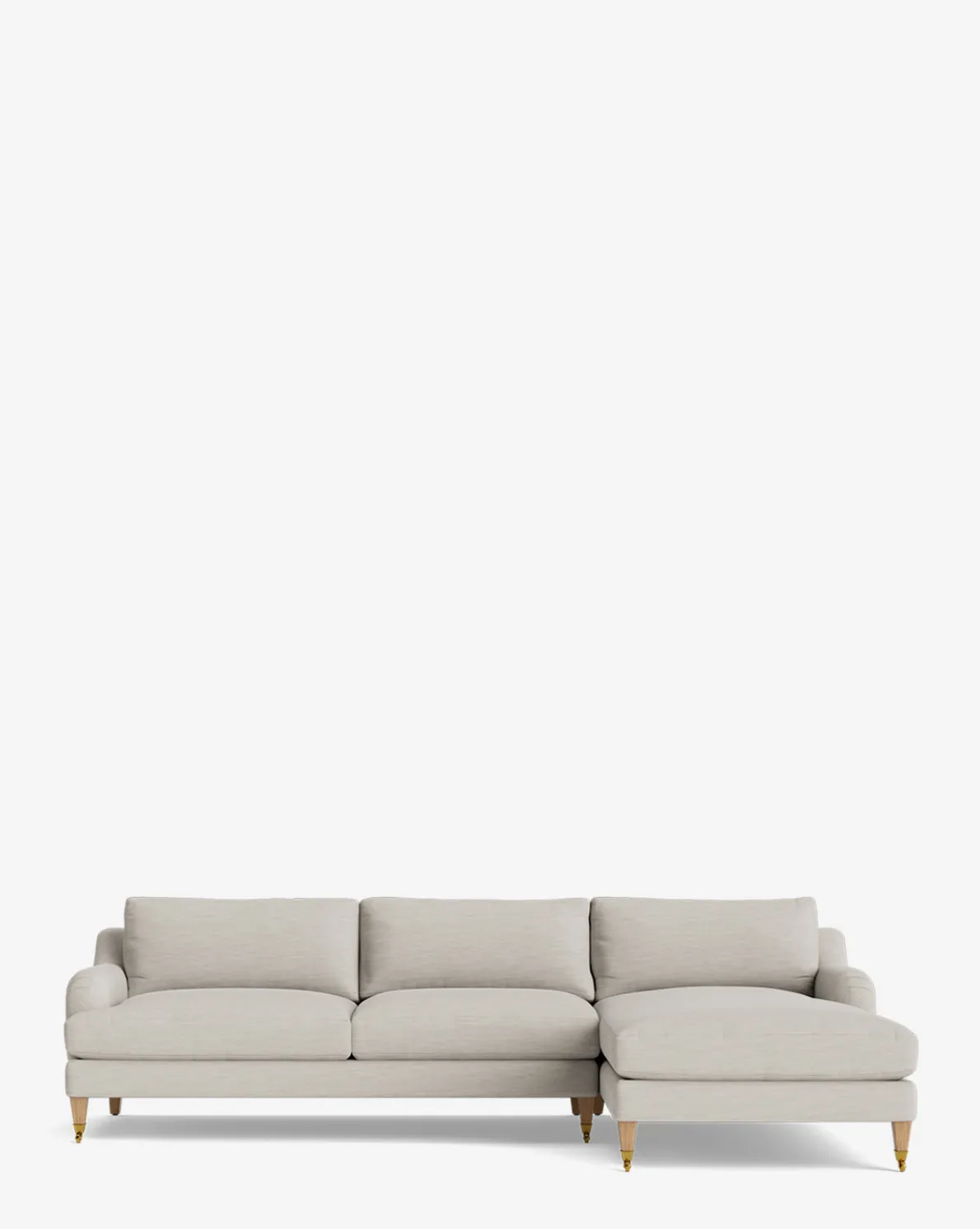 Lucille English Roll Arm Right Chaise Sectional 107