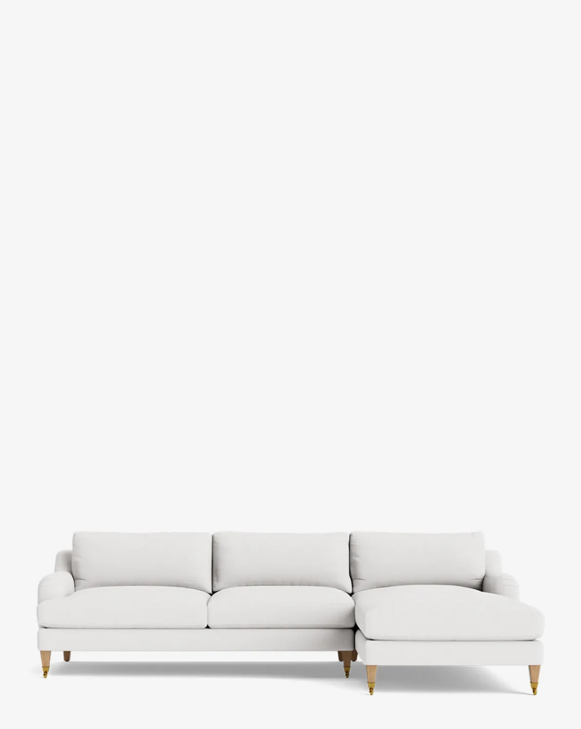 Lucille English Roll Arm Right Chaise Sectional 107