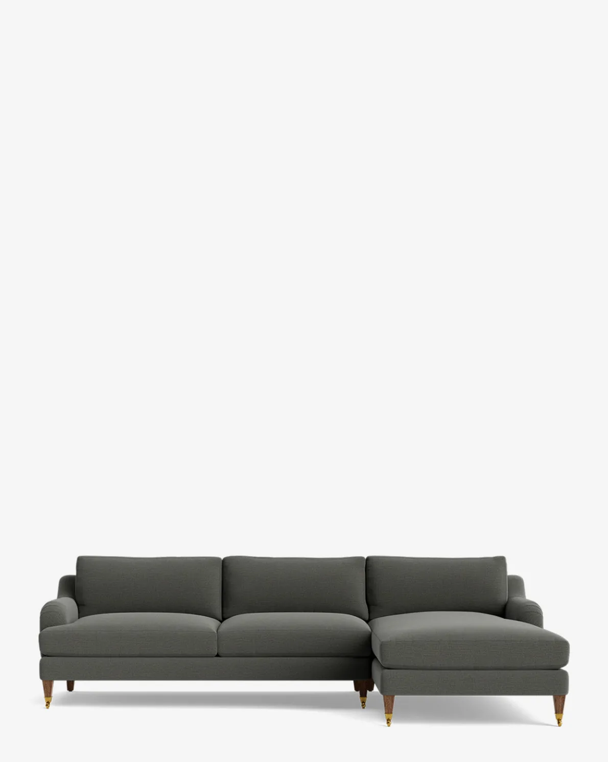 Lucille English Roll Arm Right Chaise Sectional 107