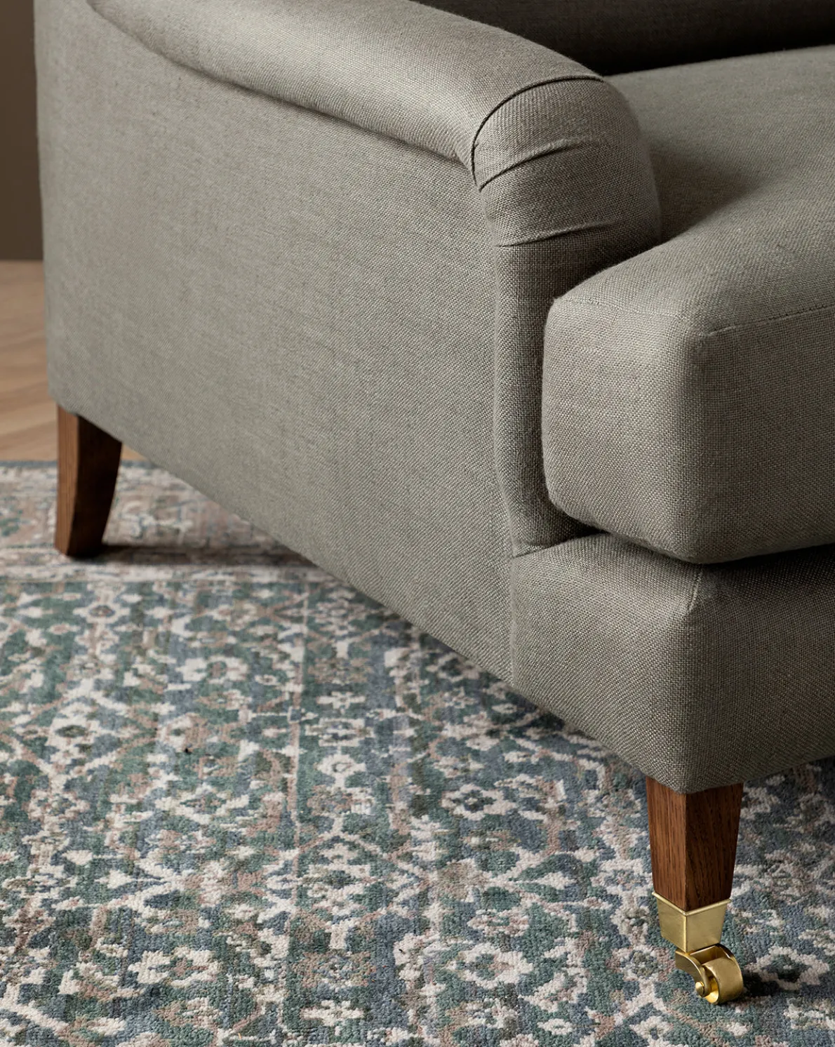 Lucille English Roll Arm Chair and a Half