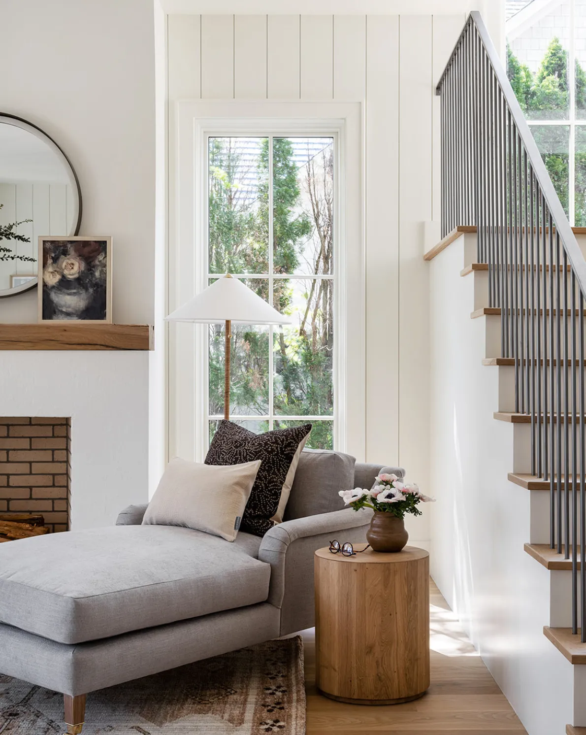 Lucille English Roll Arm Chaise Lounge