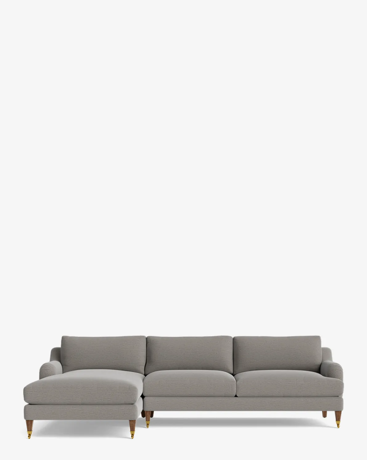 Lucille English Roll Arm Left Chaise Sectional 107