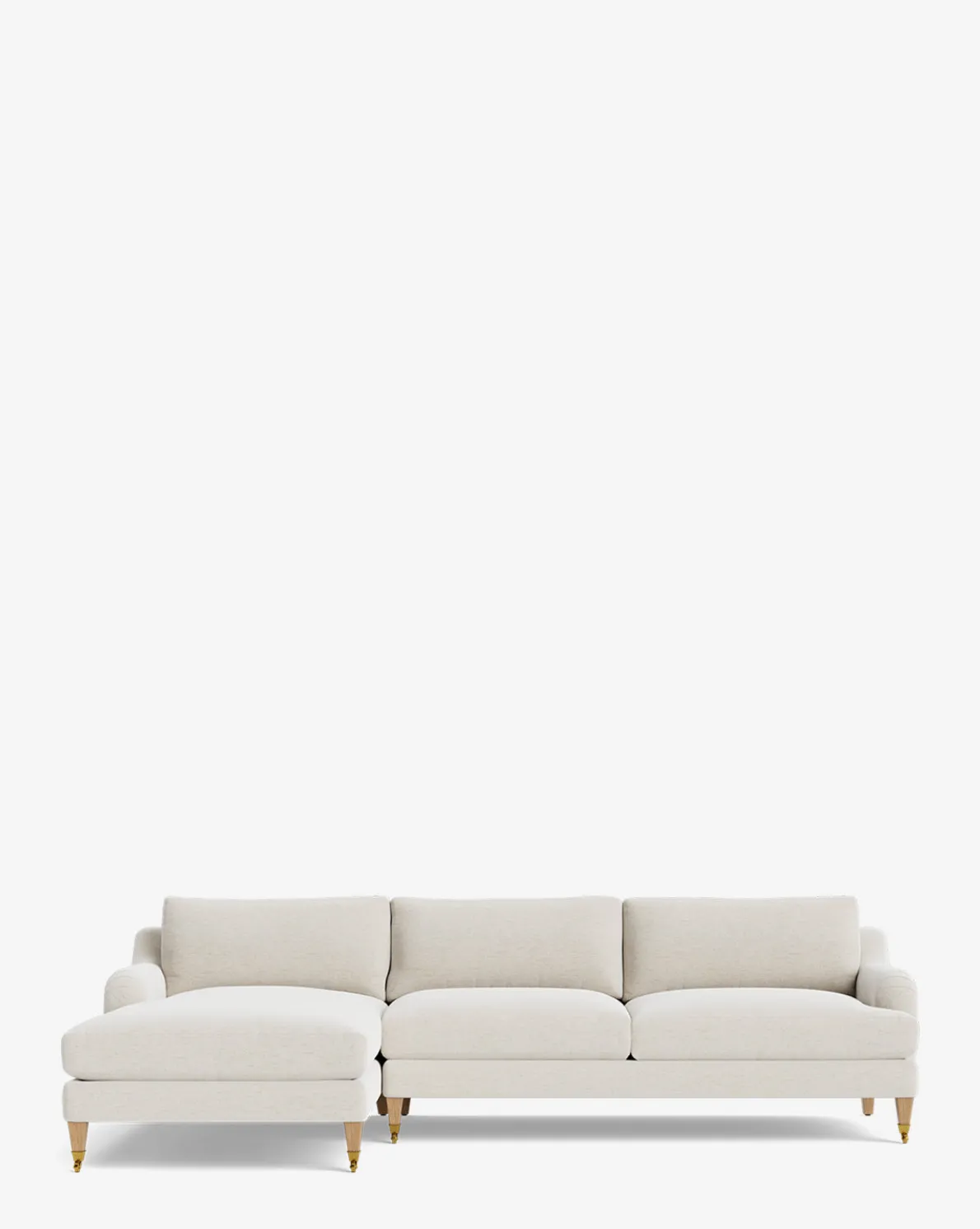 Lucille English Roll Arm Left Chaise Sectional 107