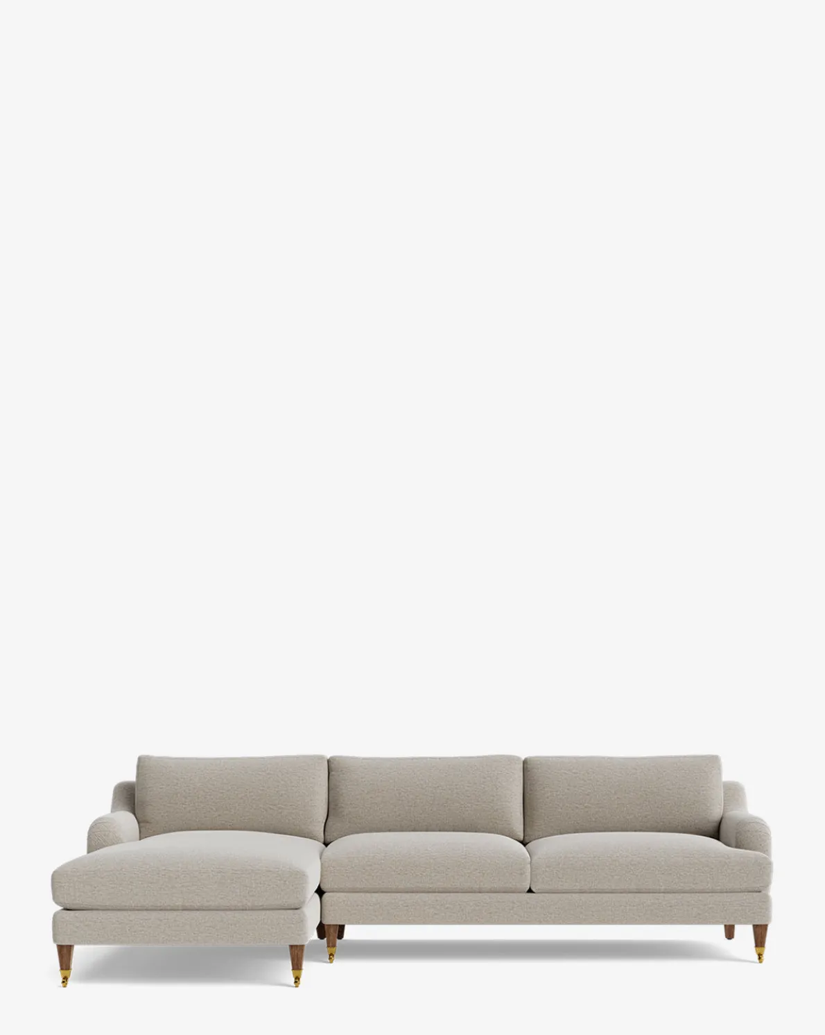 Lucille English Roll Arm Left Chaise Sectional 107